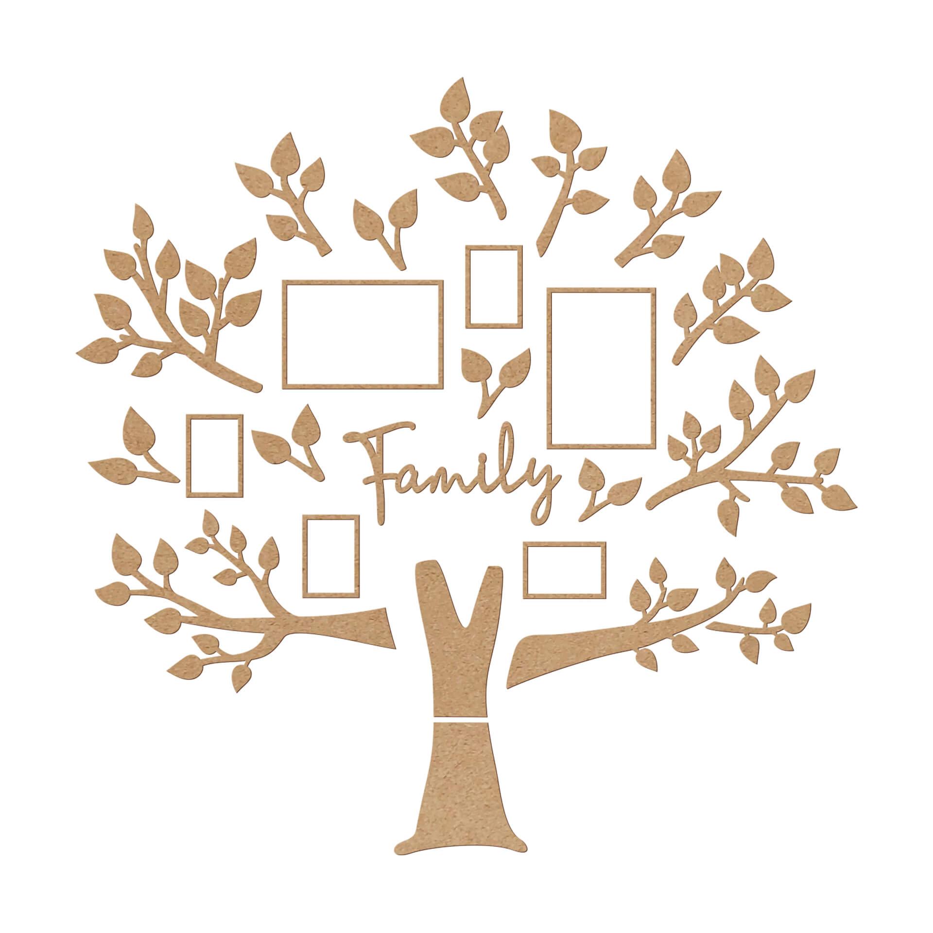 MDF Decoratie naturel - Family