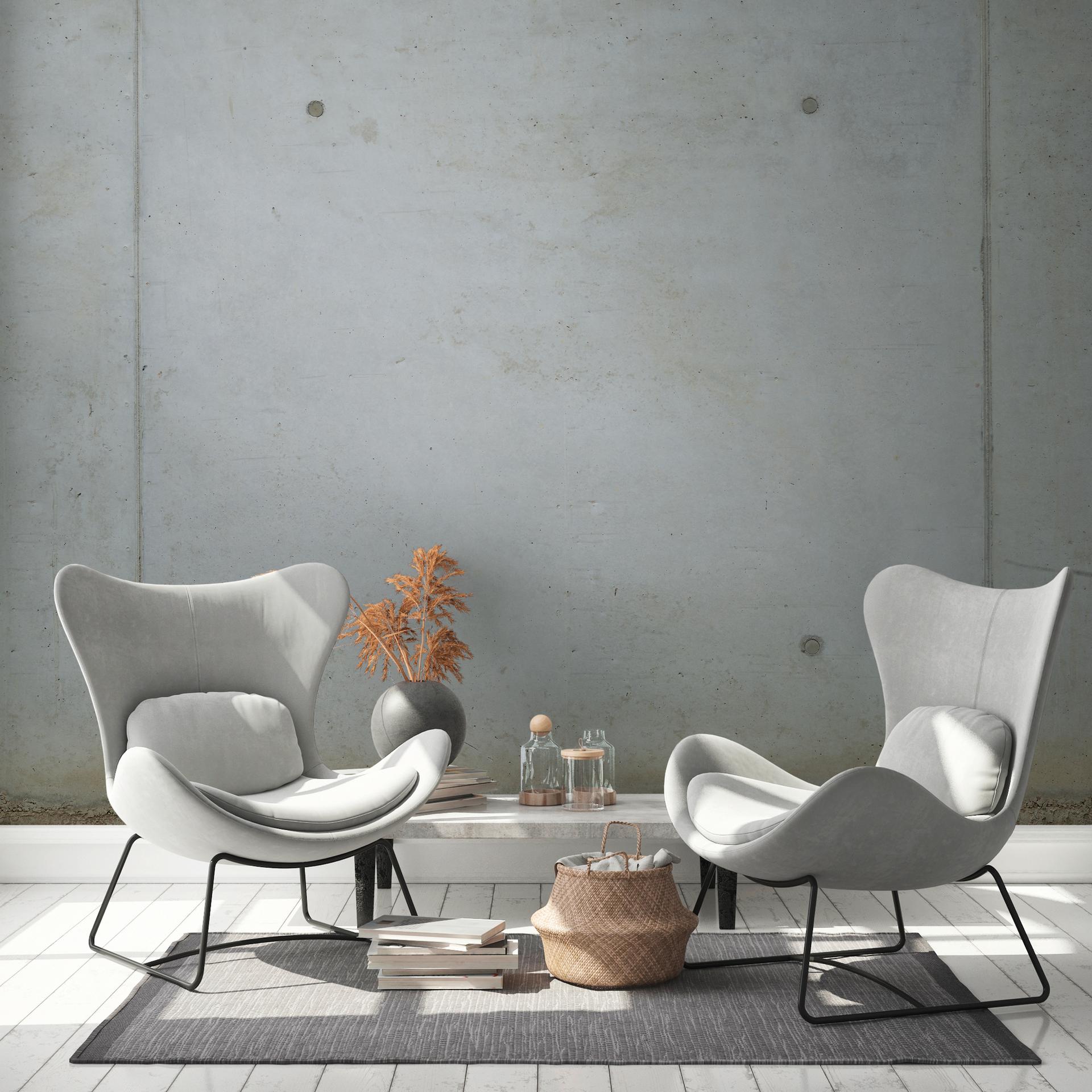 tapet beton optik grå beige - non-woven tapet beton & mursten Livingwalls - mat og glat