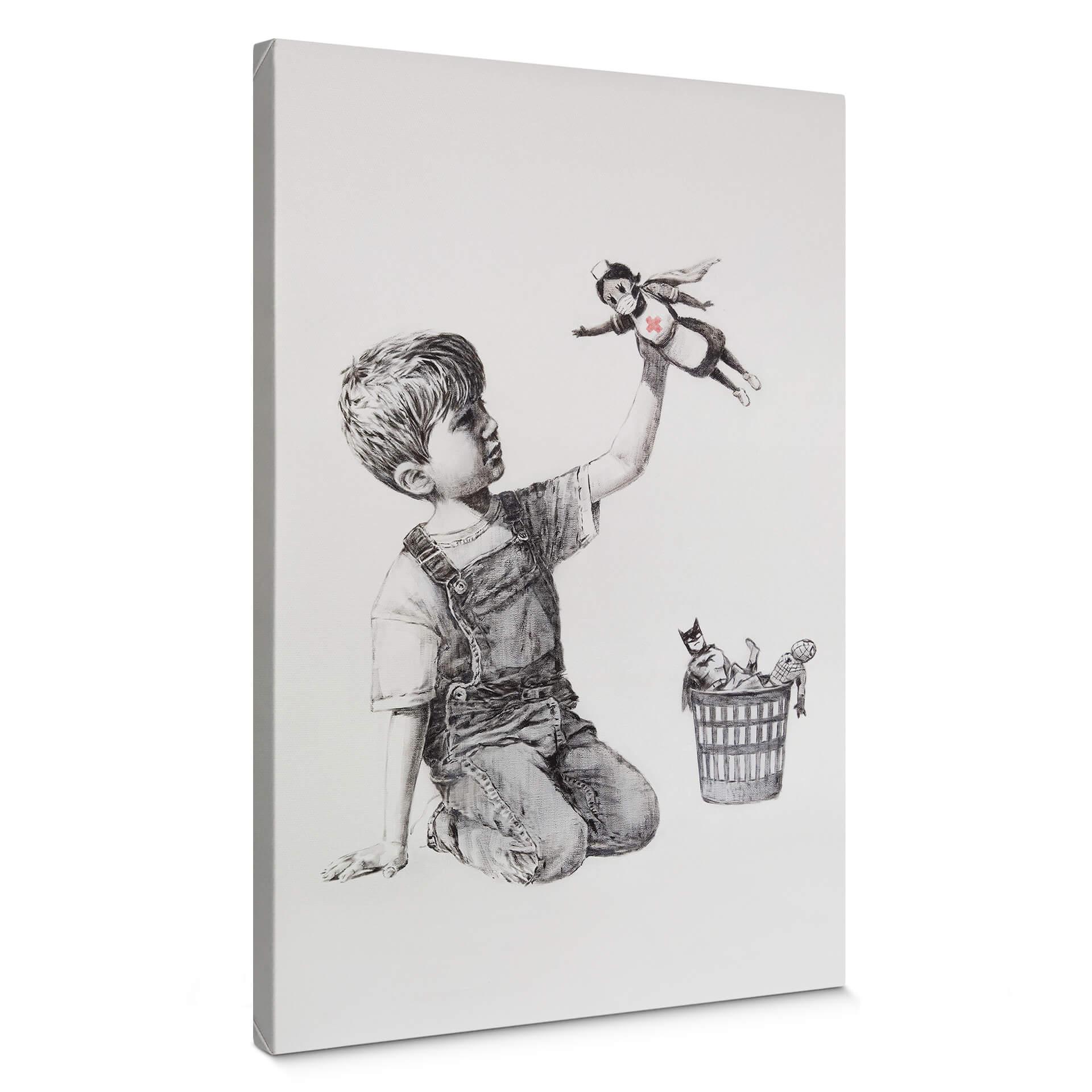 Canvasbillede - Banksy - Real Hero