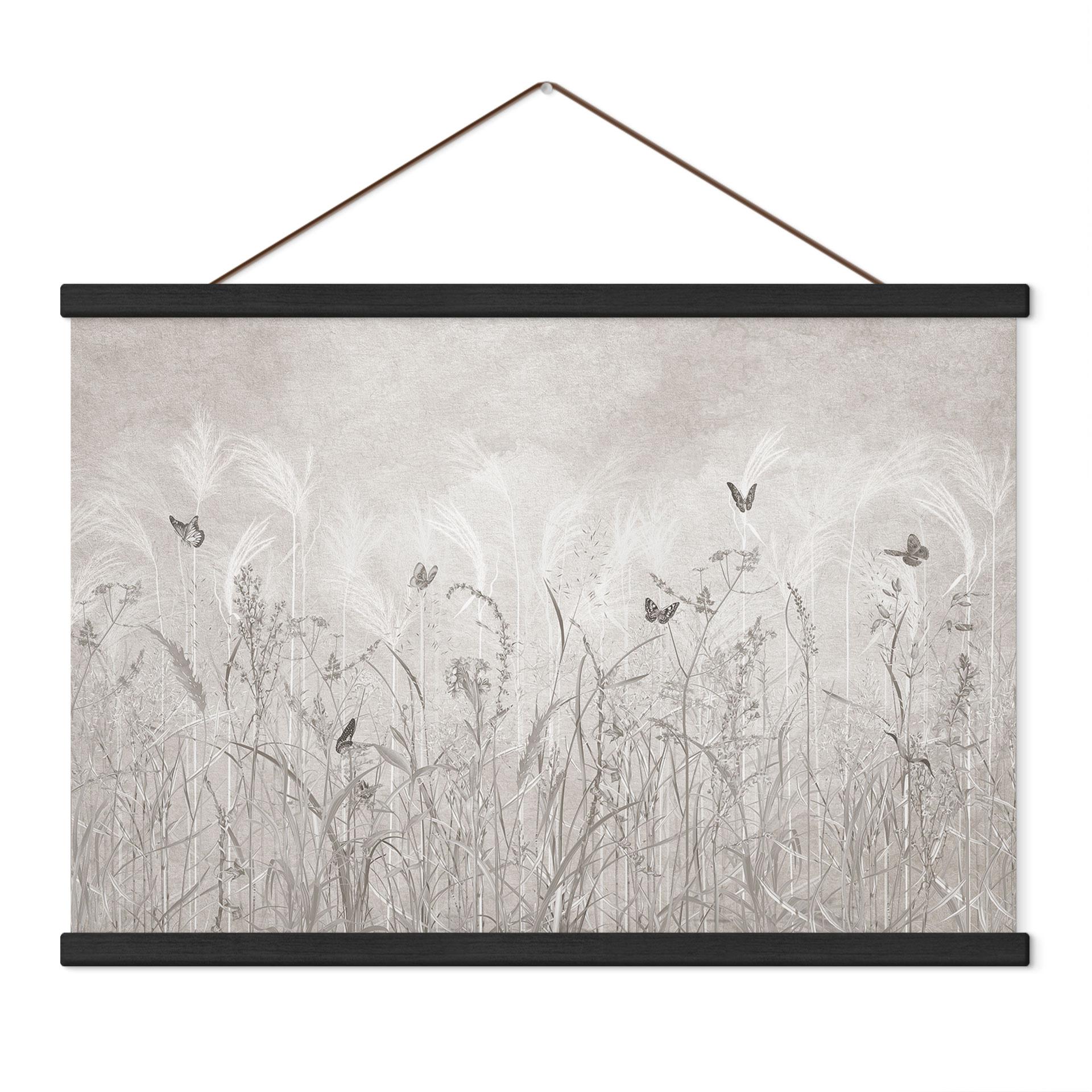 Textielposter Wildbloemenweide met vlinders - Ms Tiff