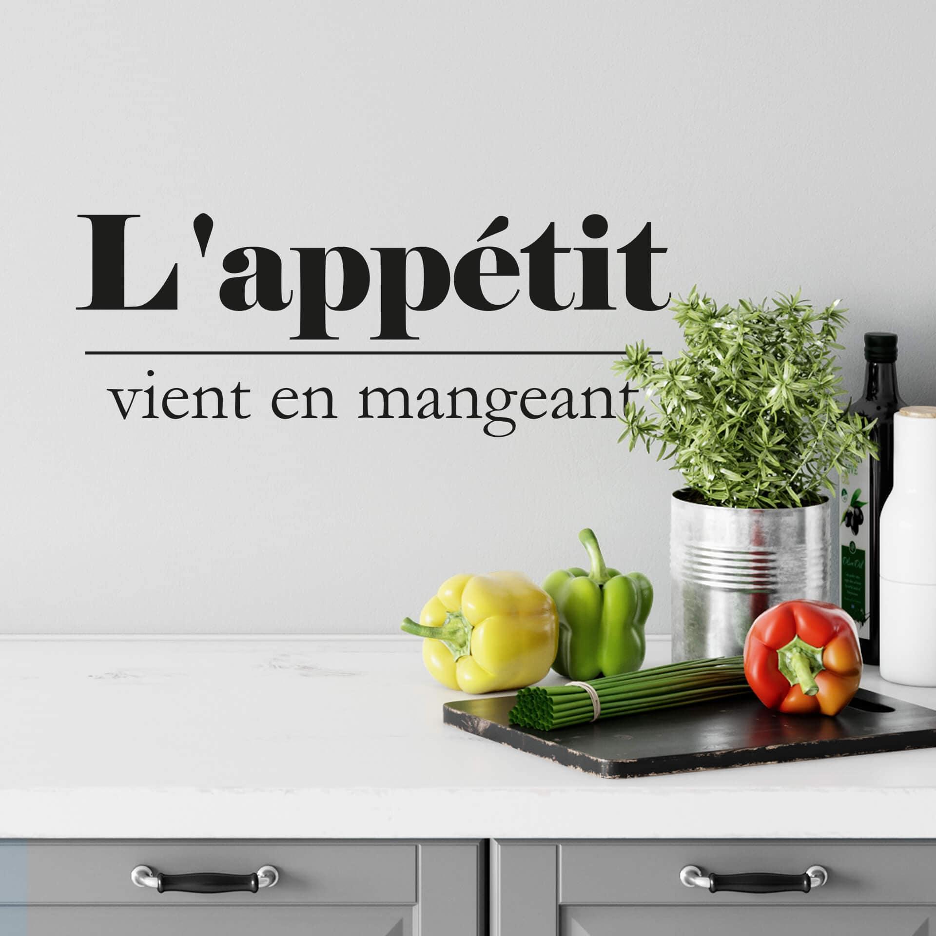 Adesivo murale - L'appétit vient