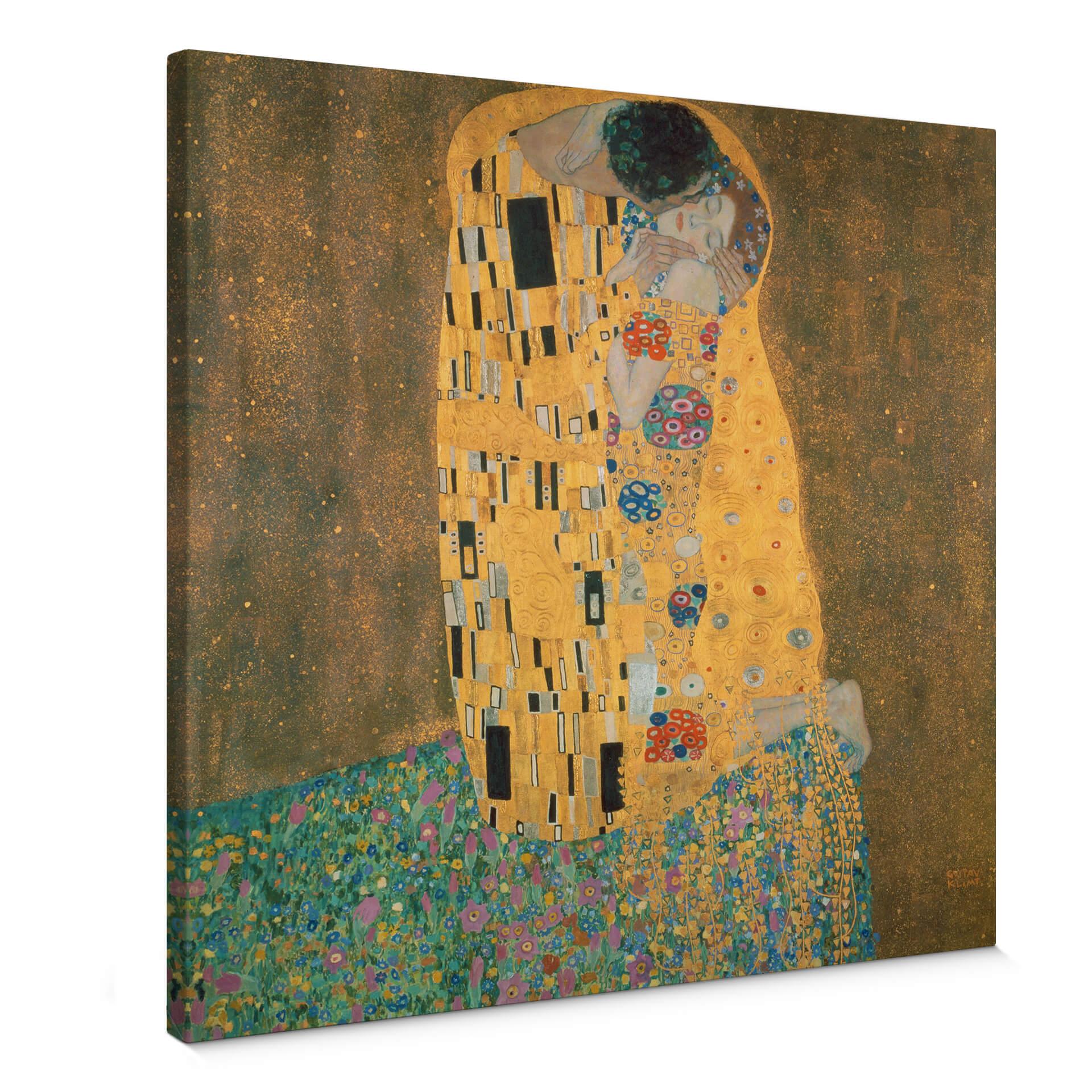 Gustav Klimt - Kysset - Lærredsprint