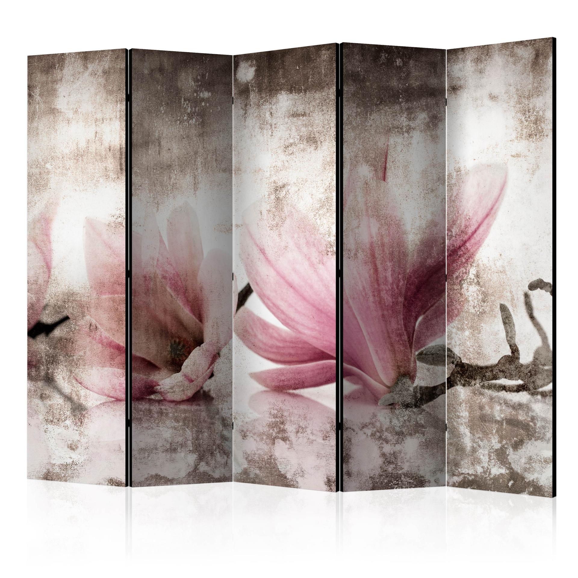 Divisorio per sala - Magnolie invecchiate, 3 pezzi