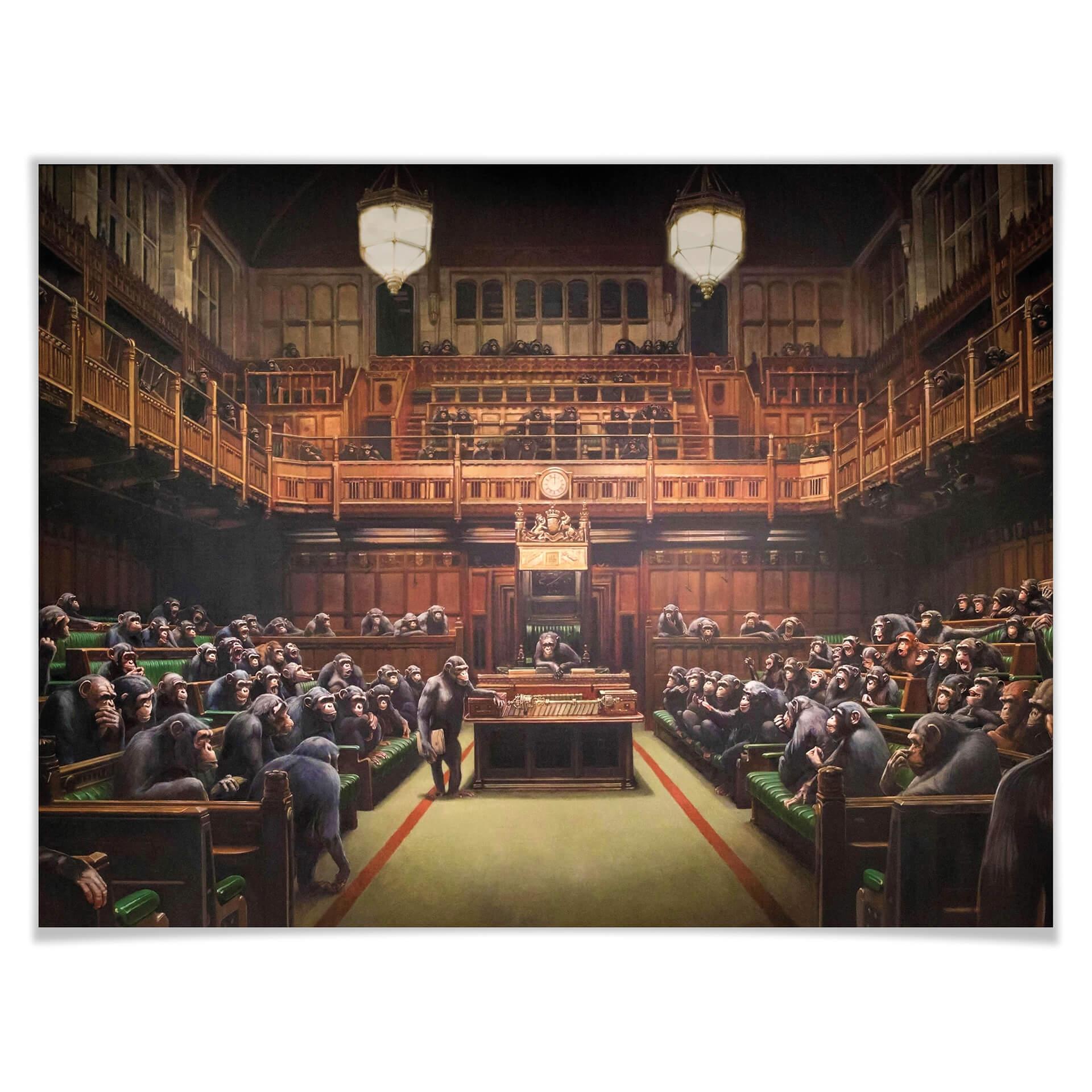 Plakat Banksy - Parlament zdecentralizowany