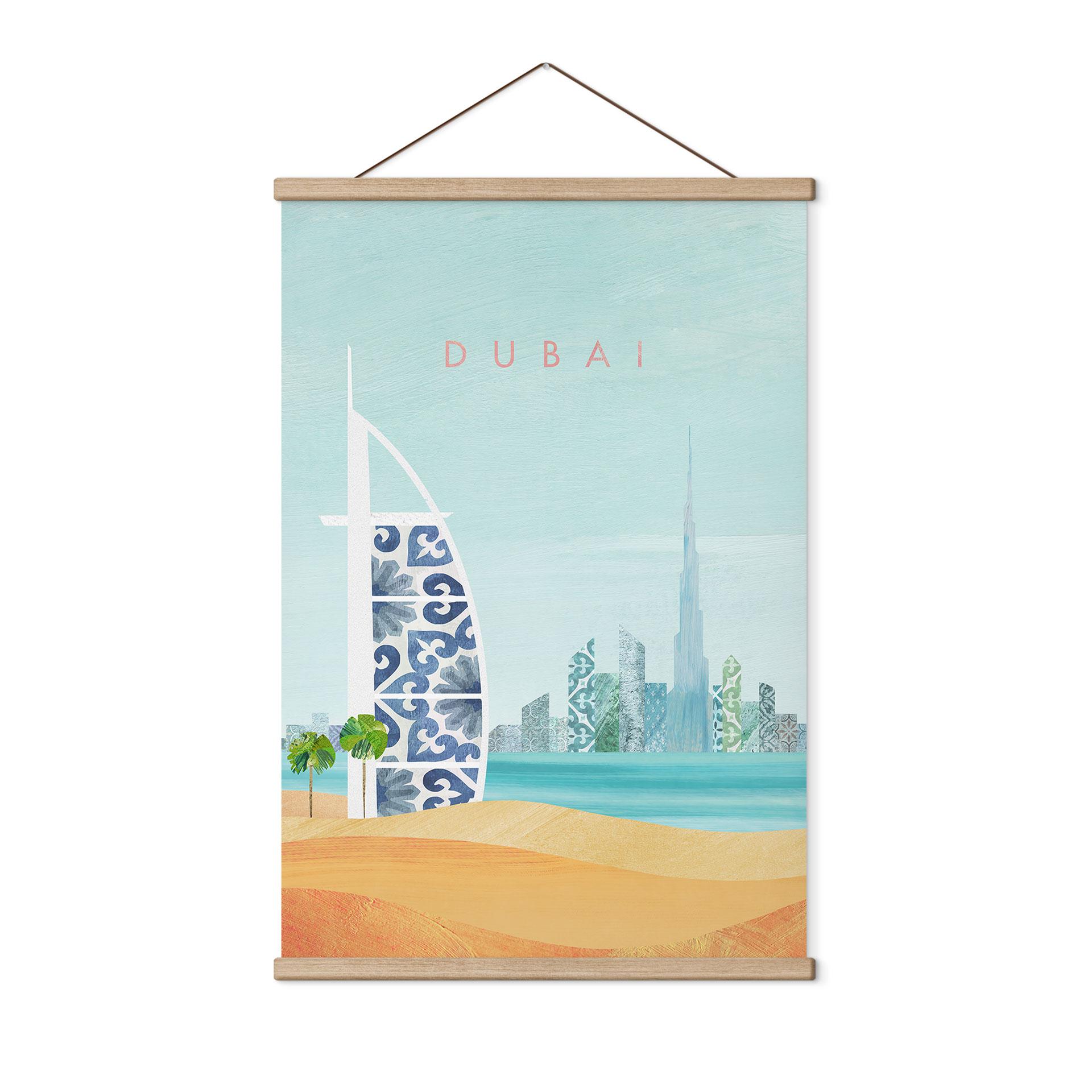 Tekstil plakat Dubai strand - Burj Al Arab - Rivers