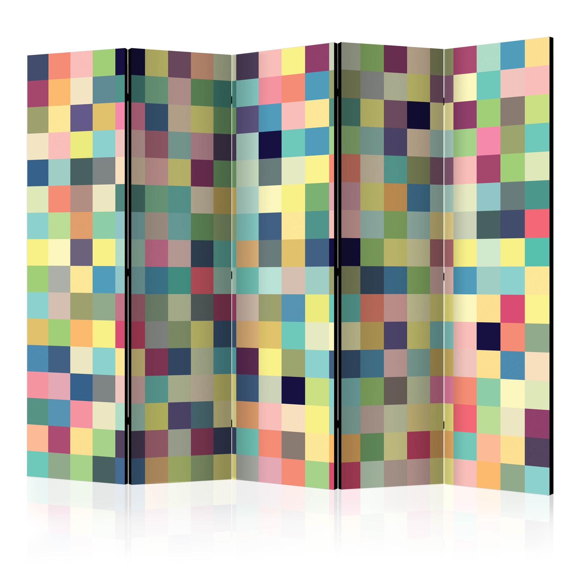 Divisorio per sala - Peplum colorato, 3 pezzi