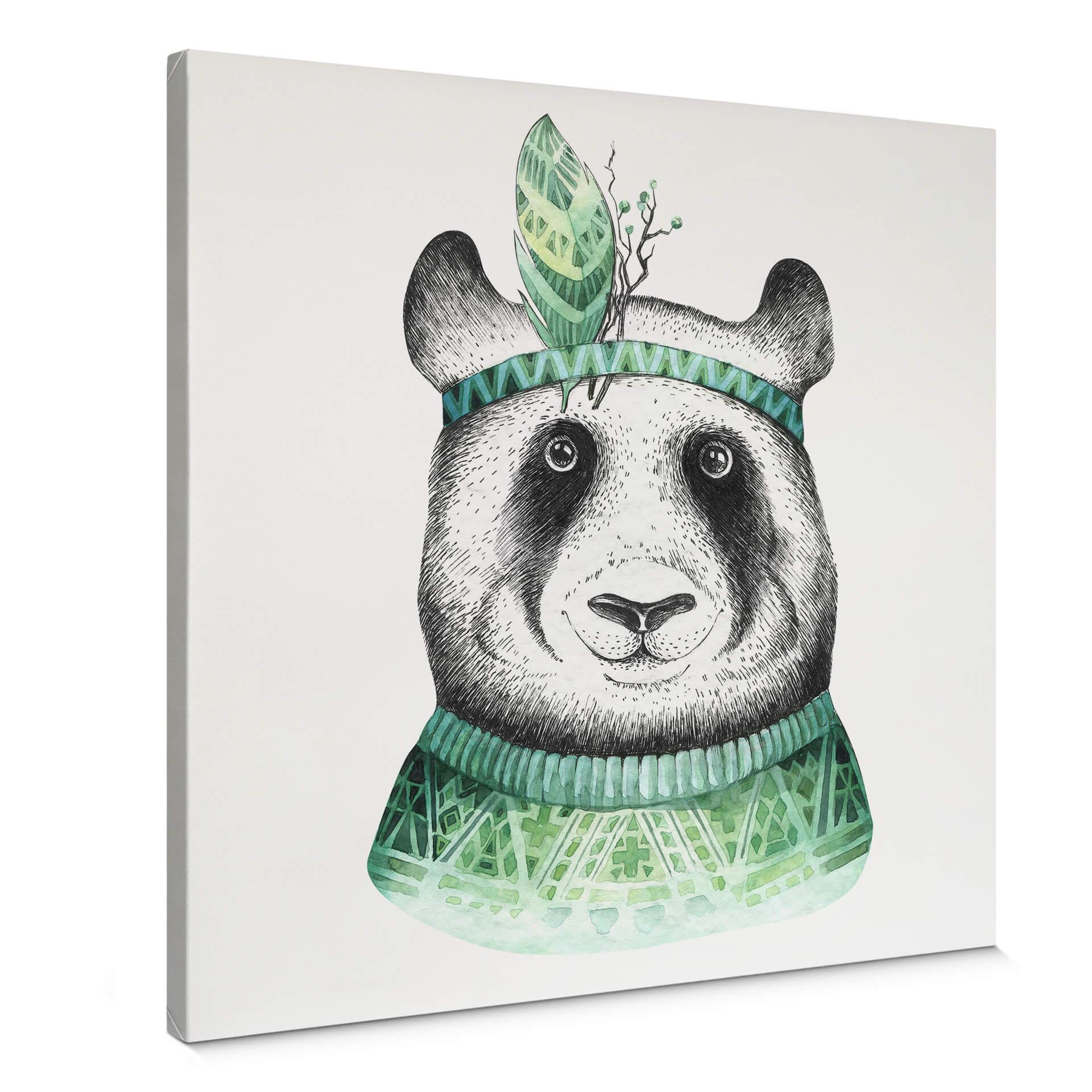 Canvas Kvilis - Hippie Panda