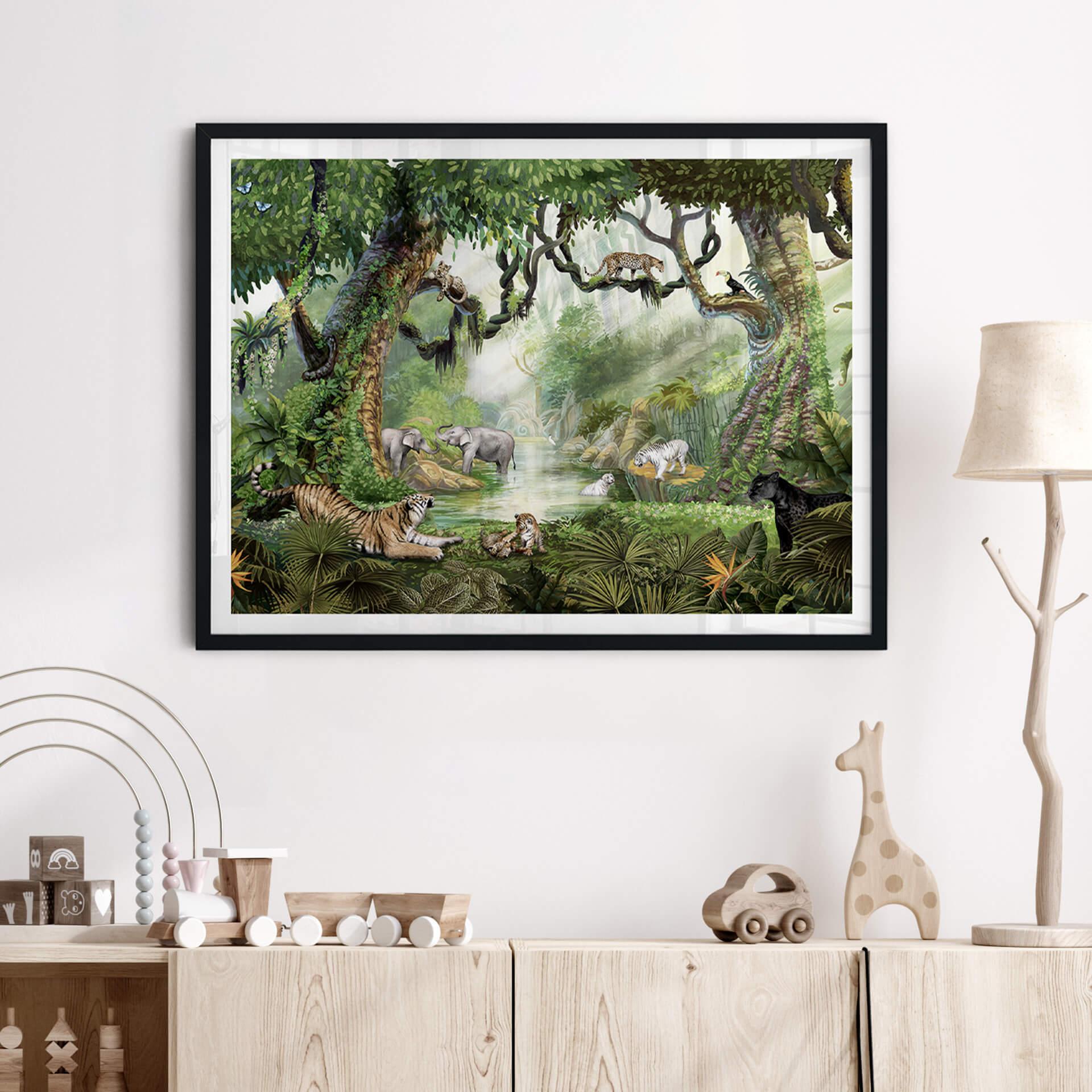 Póster infantil Kikki Belle - Gatos de la selva