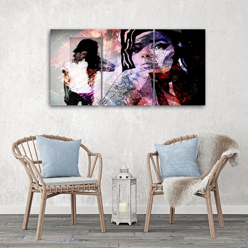 Leinwandbild 3-teilig, Amy Winehouse