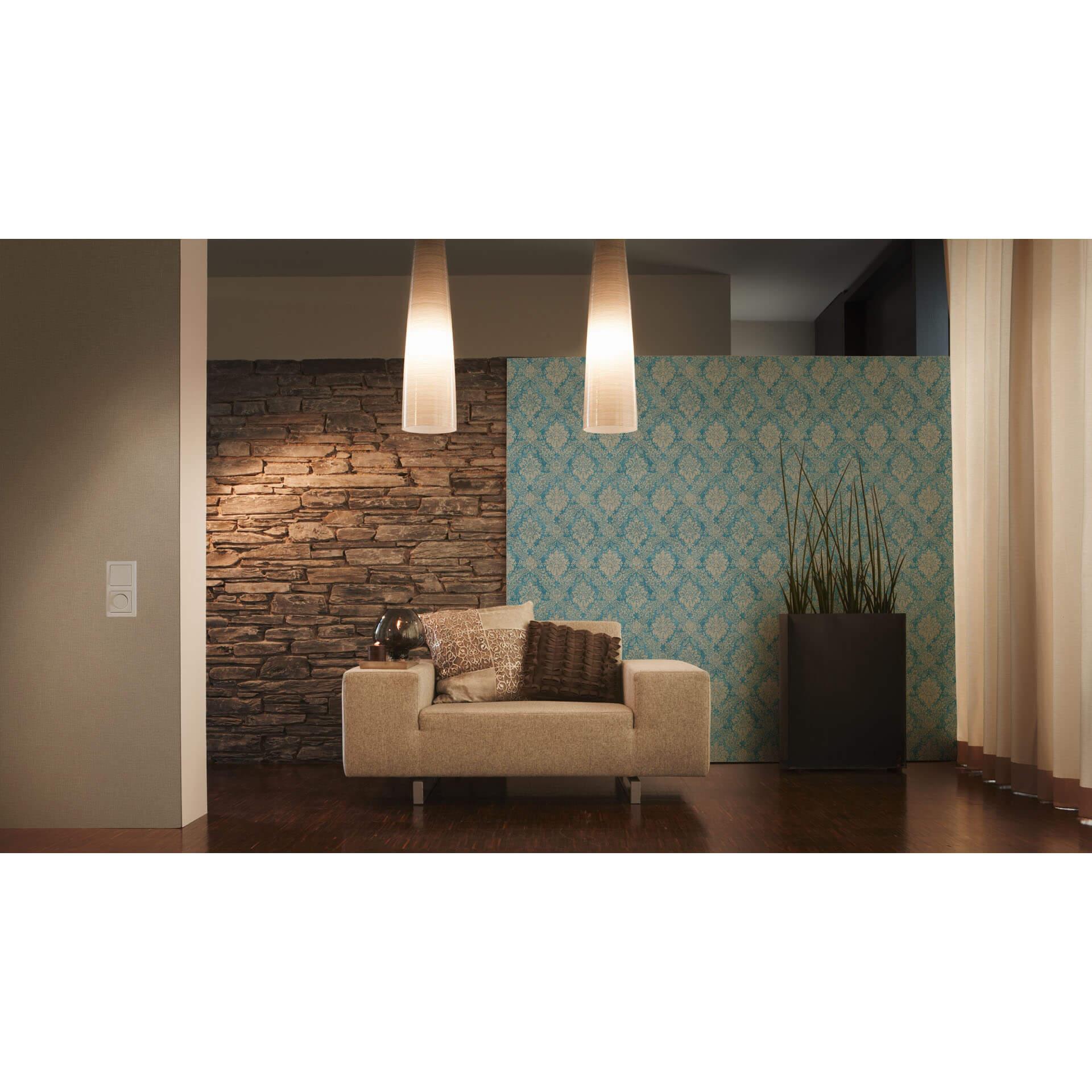 A.S. Création modern unit behang in bruin effen vliesbehang in mat licht gestructureerd
