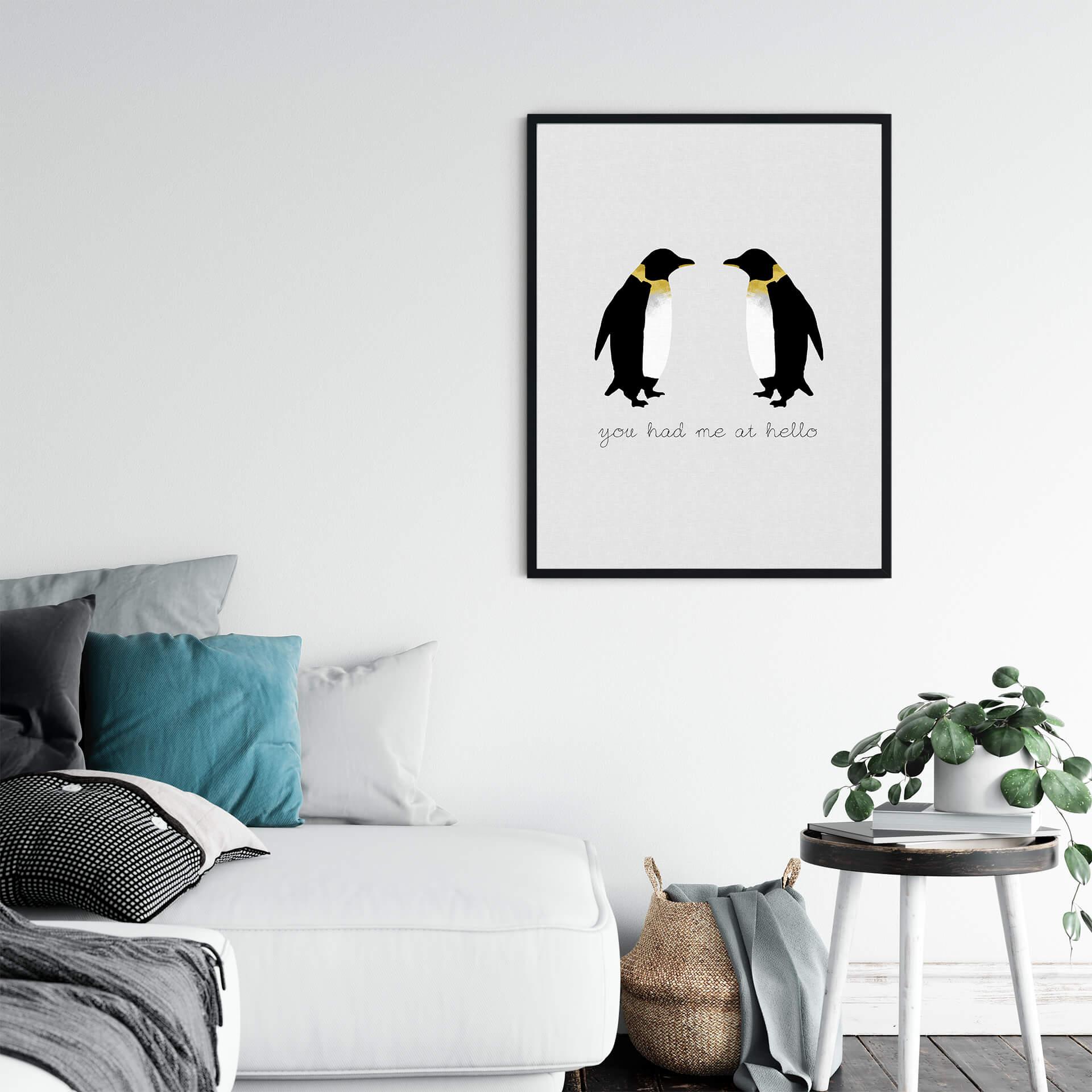 Plakat - Orara Studio - You had med at hello penguin