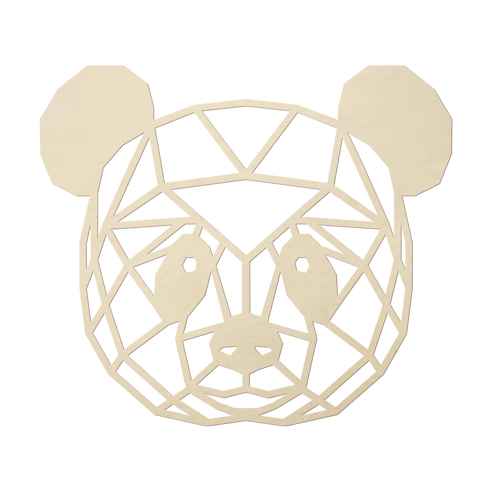 Decoro in legno origami Panda