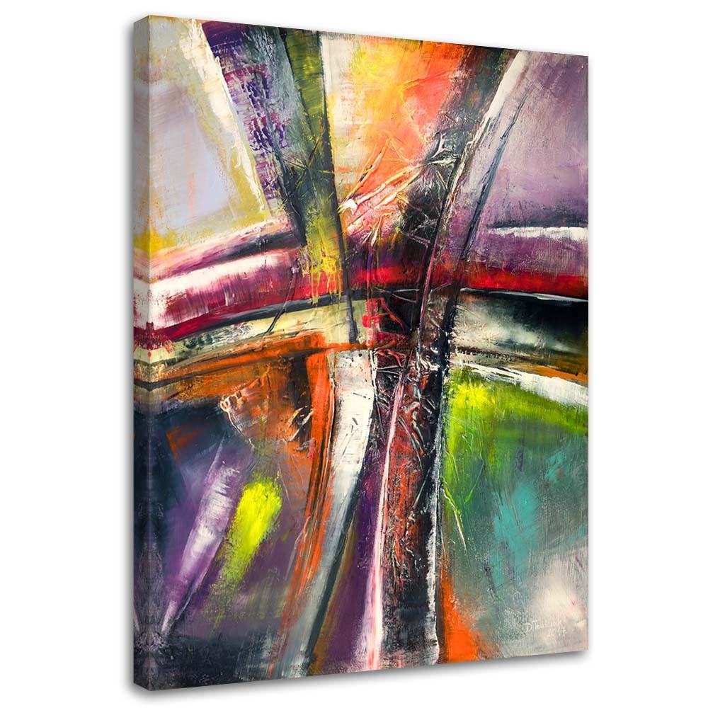 Canvasbillede, Abstrakt flerfarvet