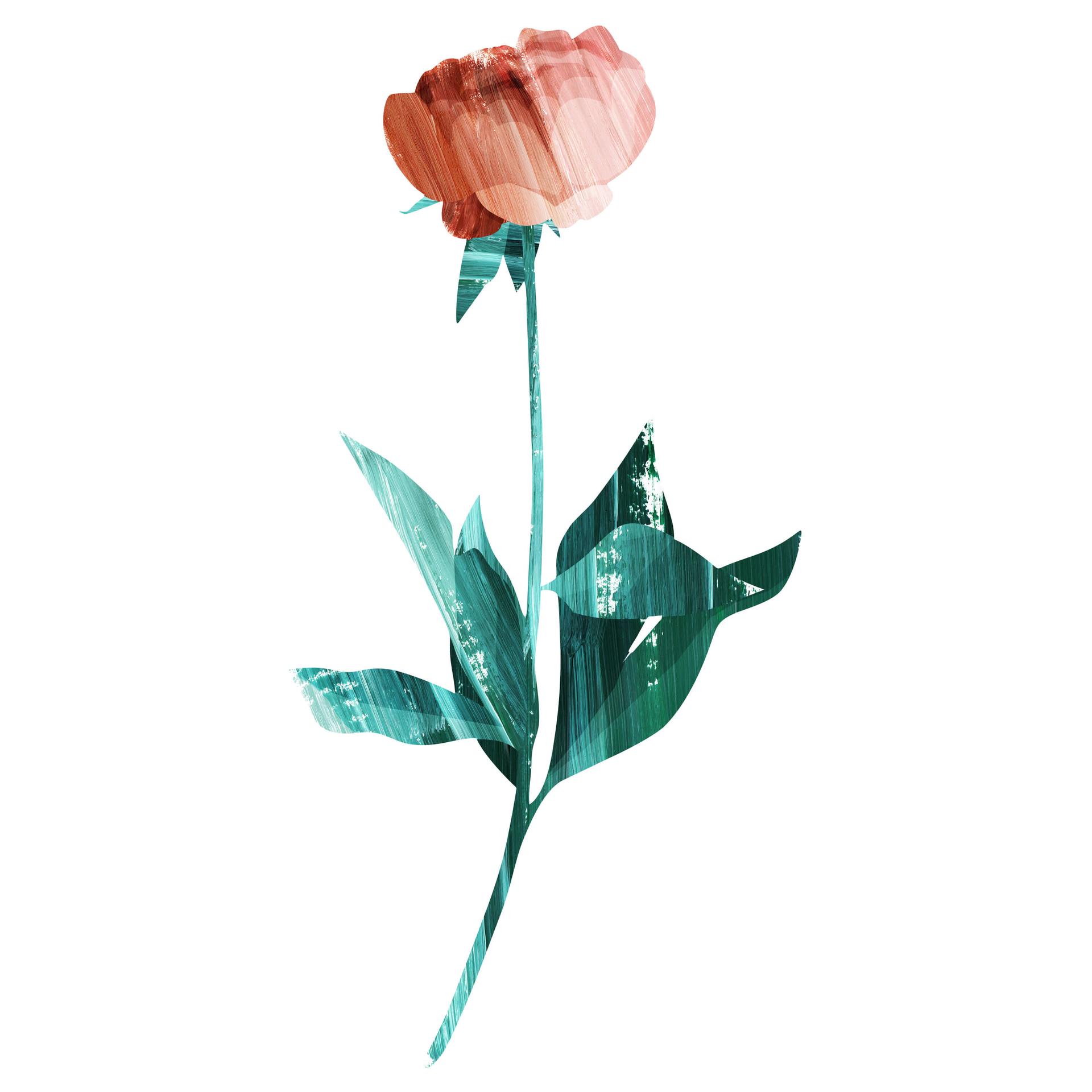 Muursticker Goed Blauw - Rozen