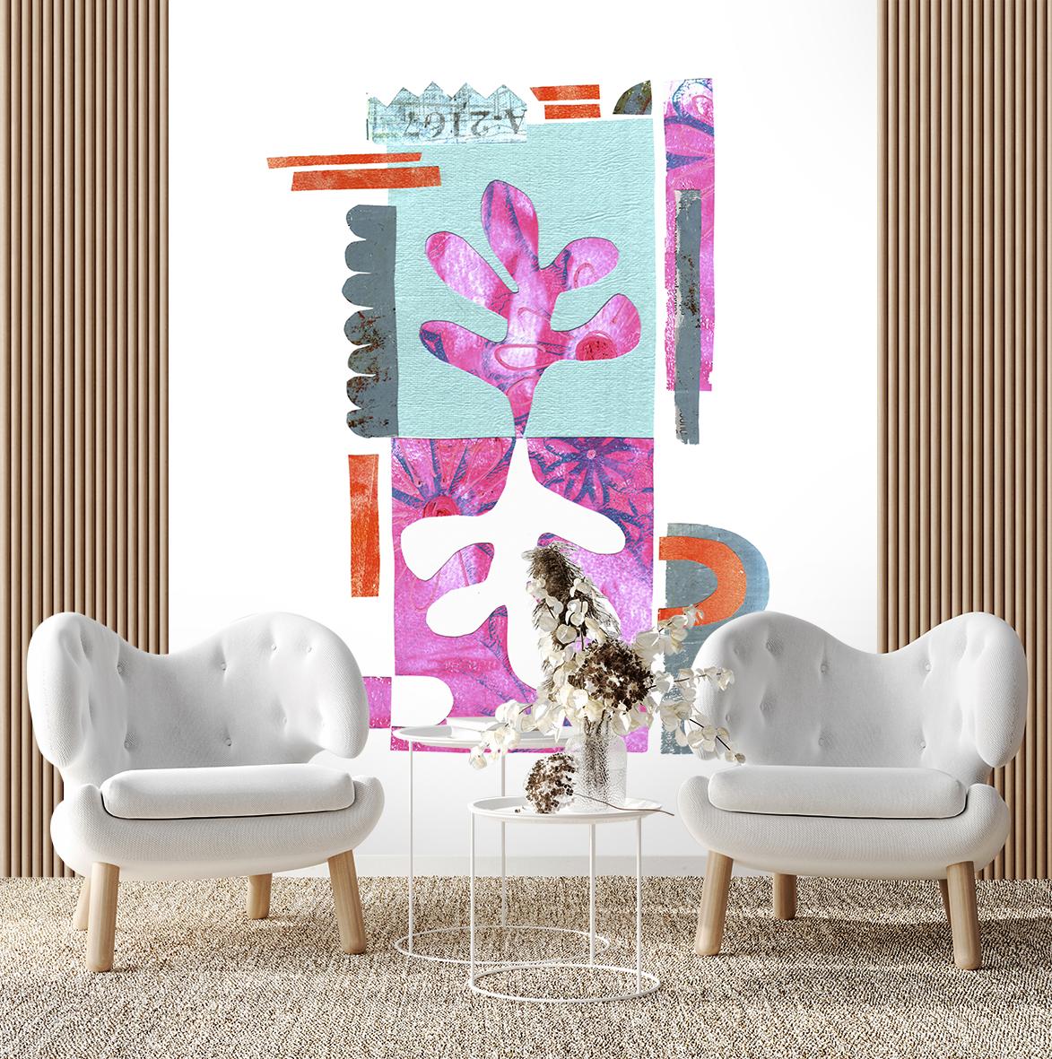 Fototapete, Rosa blau abstrakt - Andrea Haase