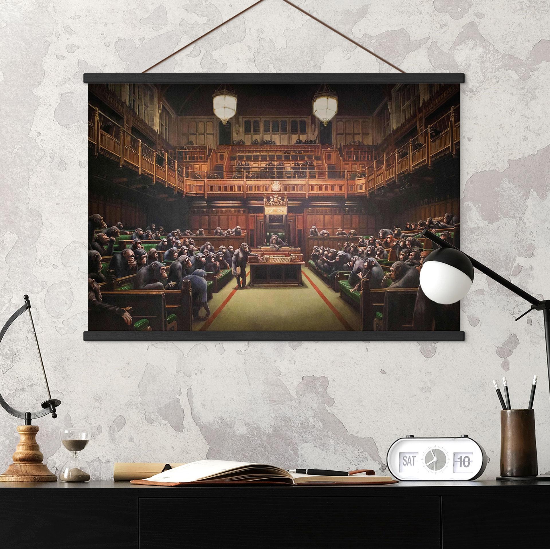 Obraz tkaniny - Devolved Parliament - Banksy