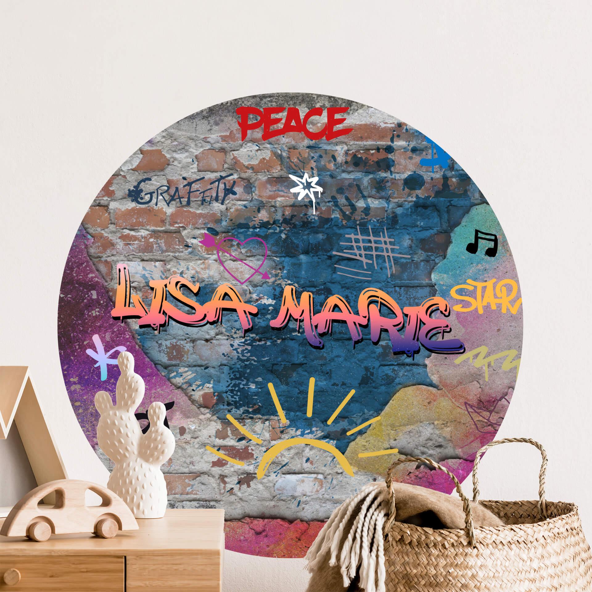 Wallsticker Graffiti med din egen tekst - personlig