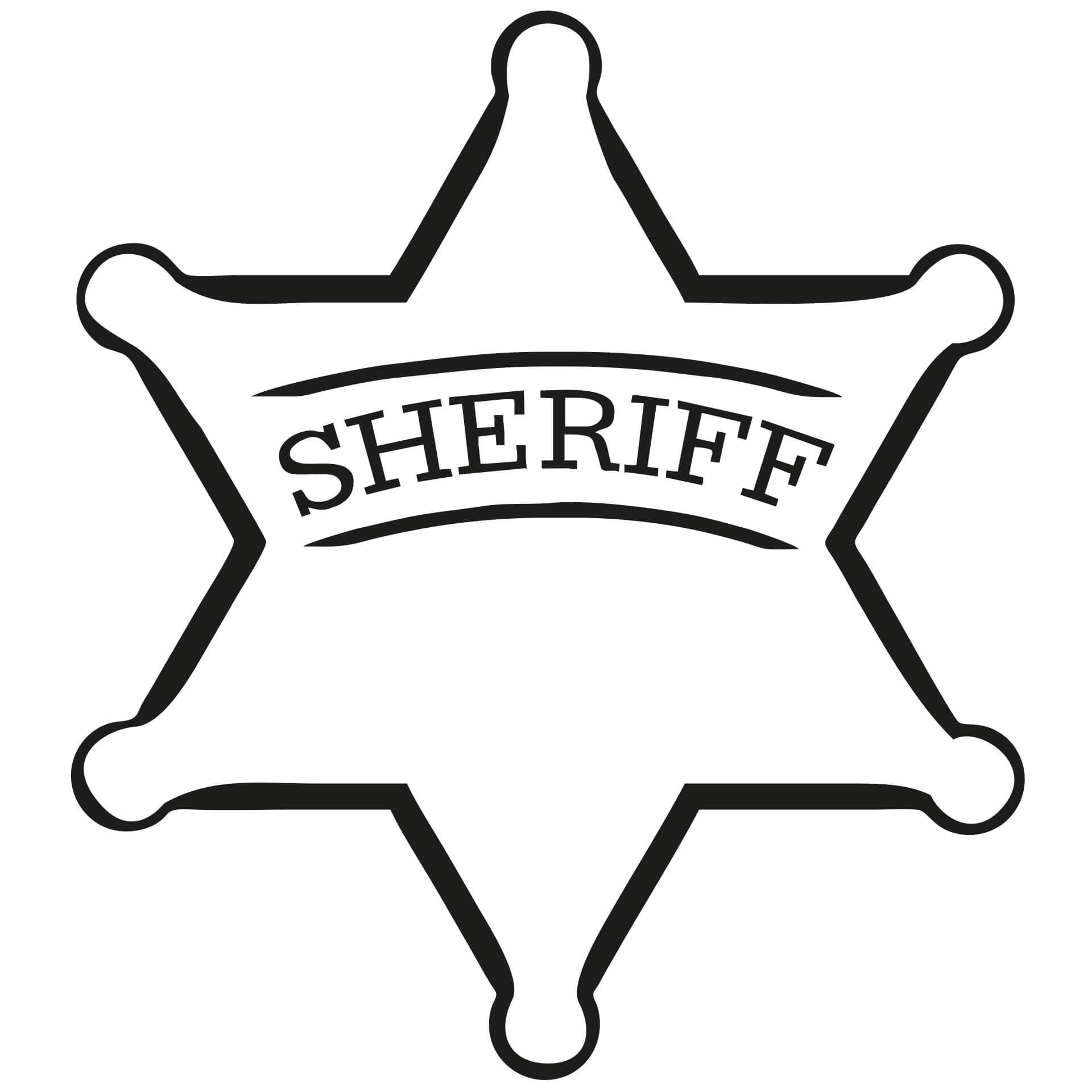Wandtattoo Sheriffstern