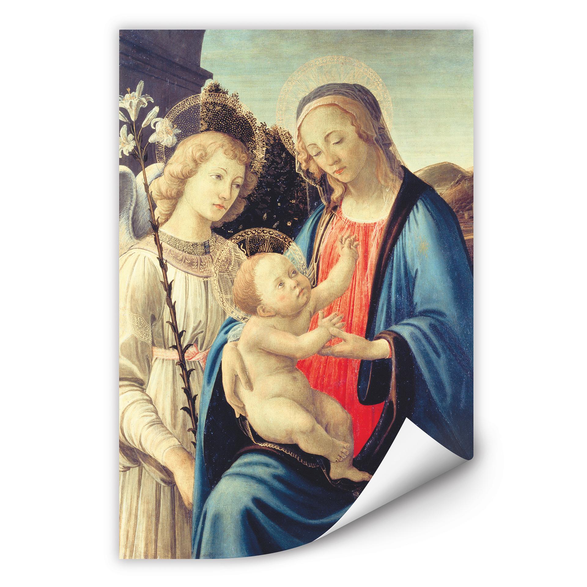 Zelfklevende Poster - Botticelli - Madonna met Kind