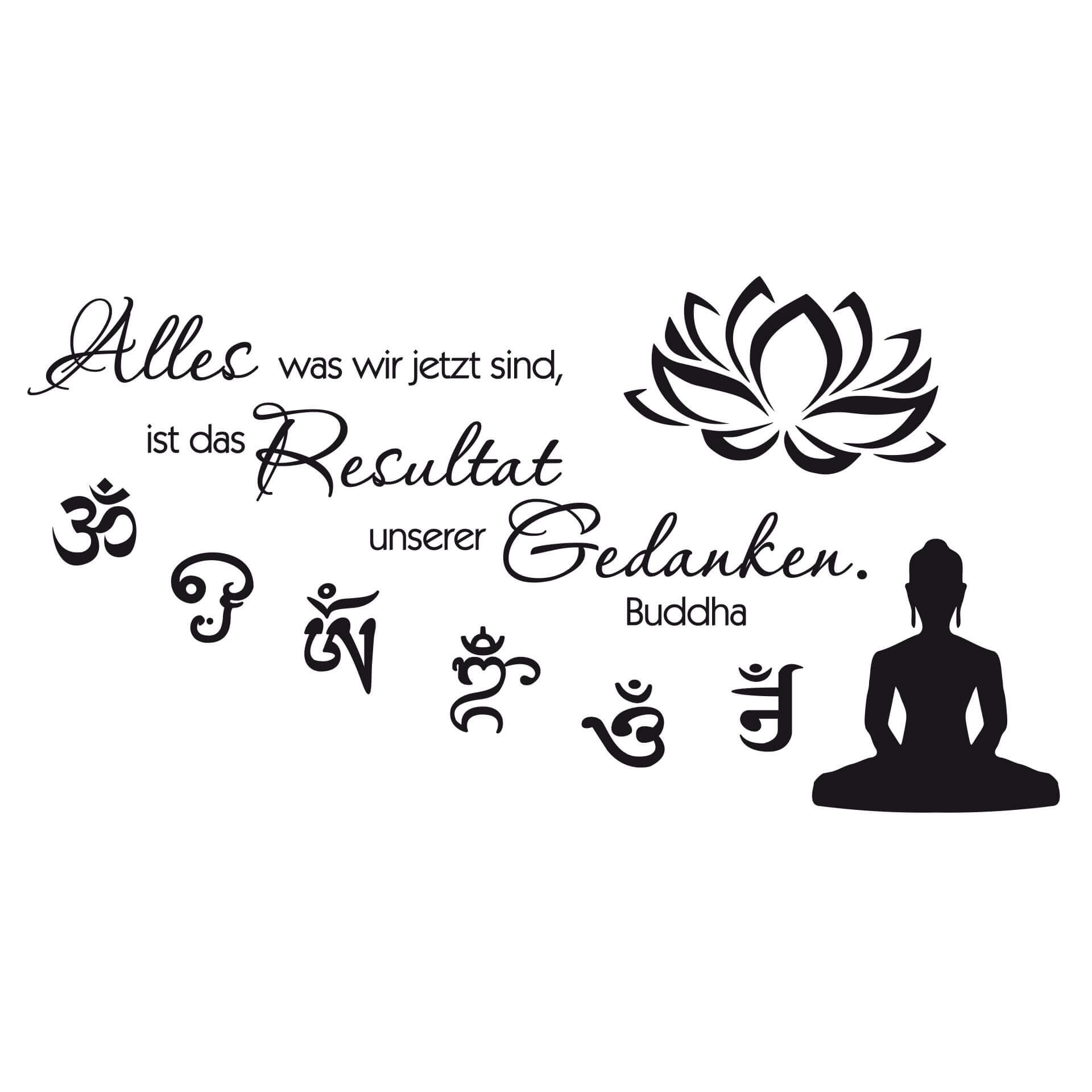 Wandtattoo Buddha - Alles was wir jetzt sind... 1