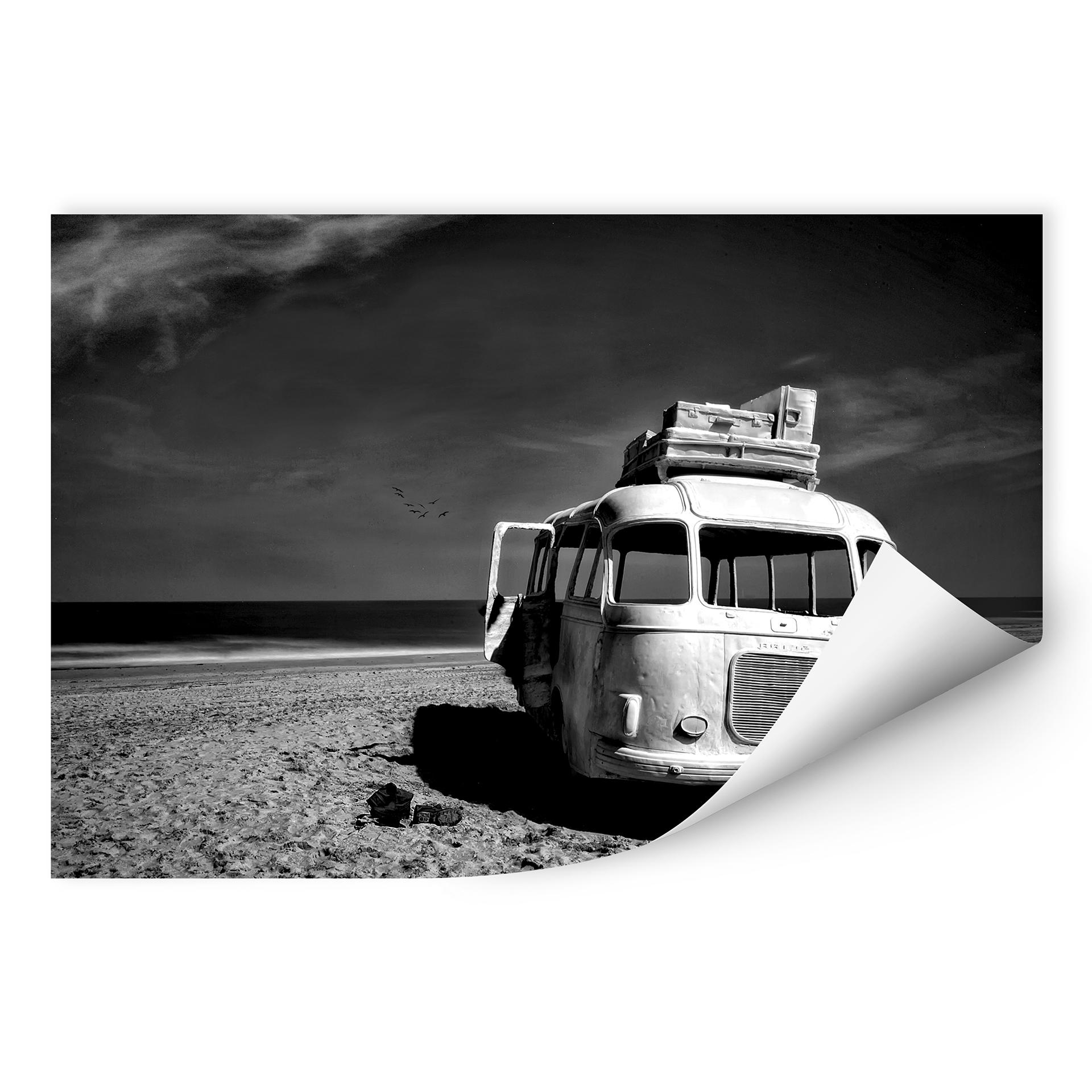 Zelfklevende Poster Depaepe - Beached Bus