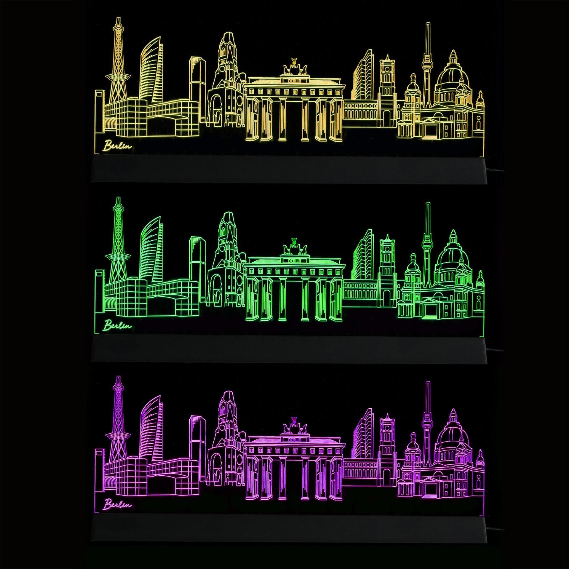 Decorazione LED Skyline Berlino