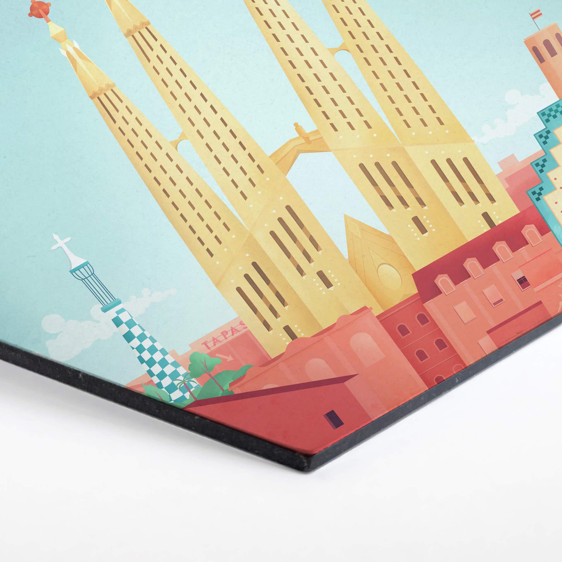 Hexagon - Alu-Dibond Rivers - Barcelona