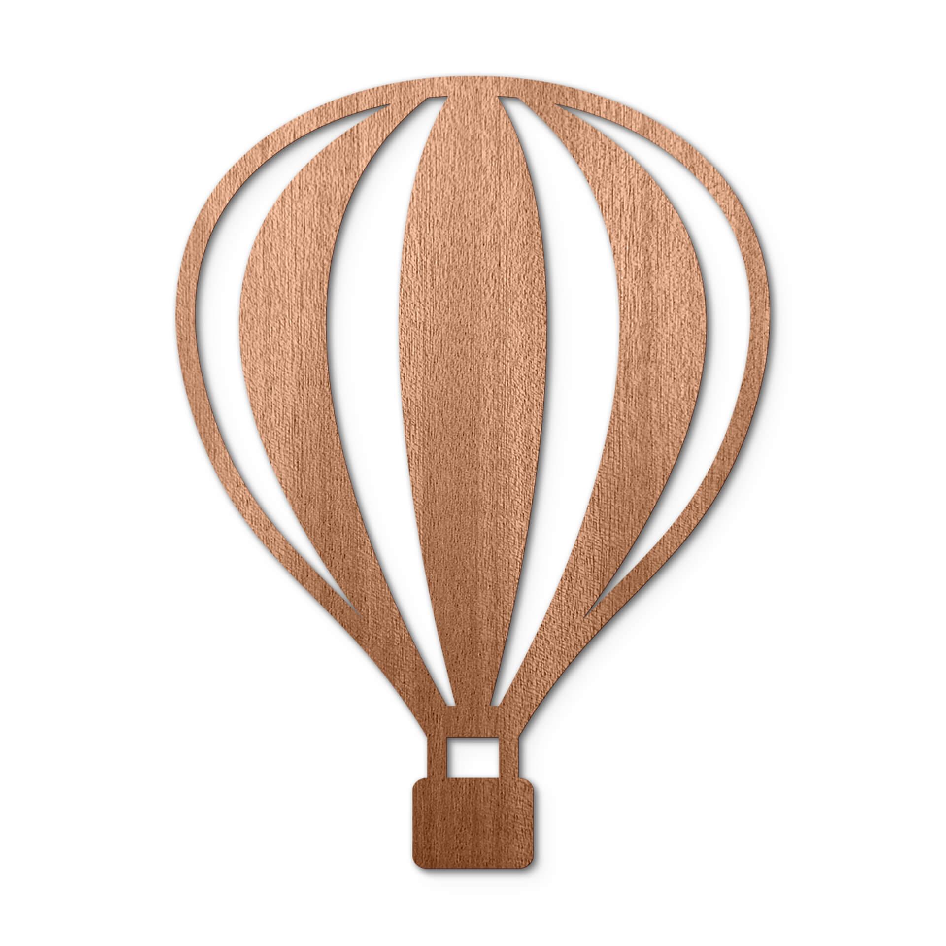 Houten Wanddecoratie Mahoniefineer Luchtballon