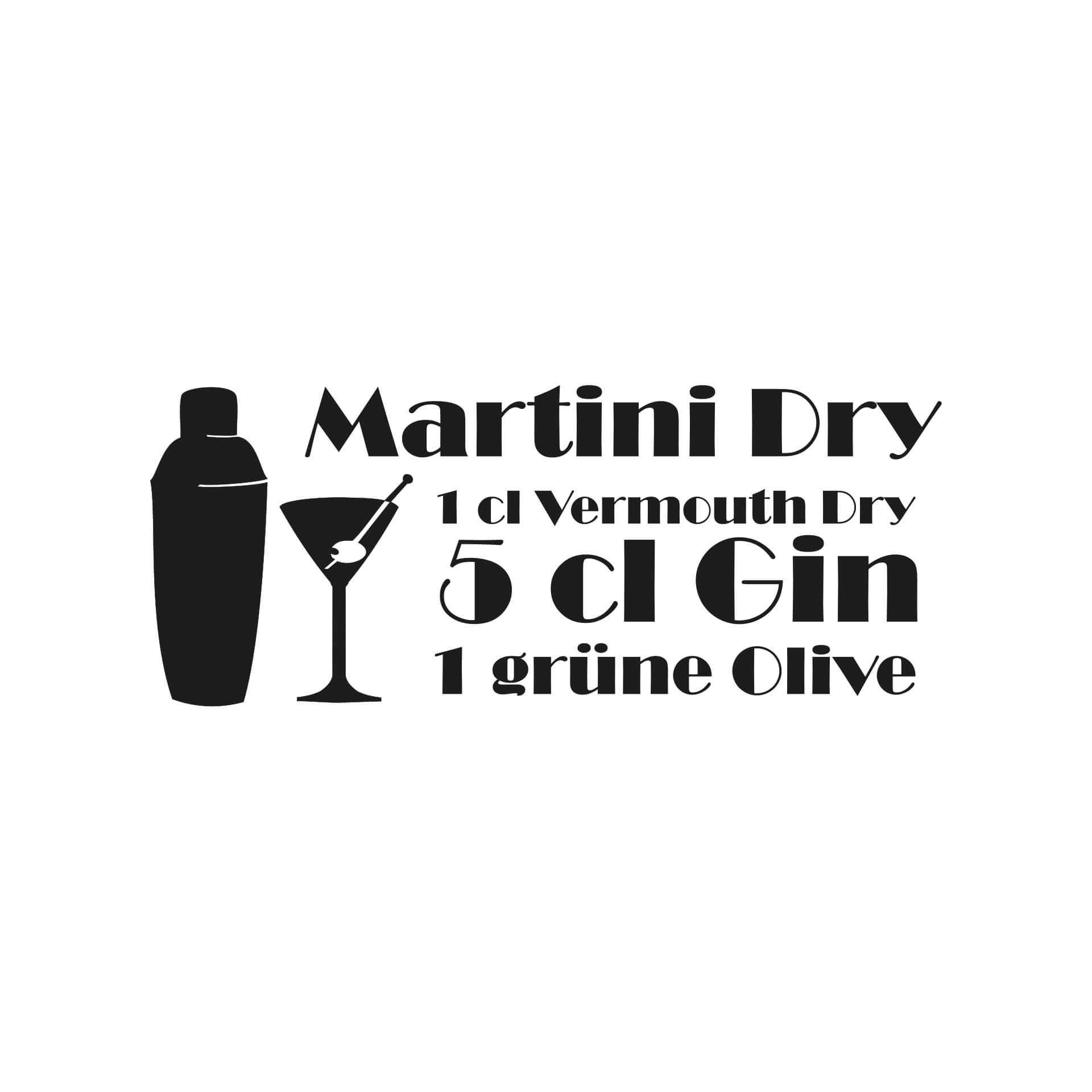 Wandtattoo Martini Dry