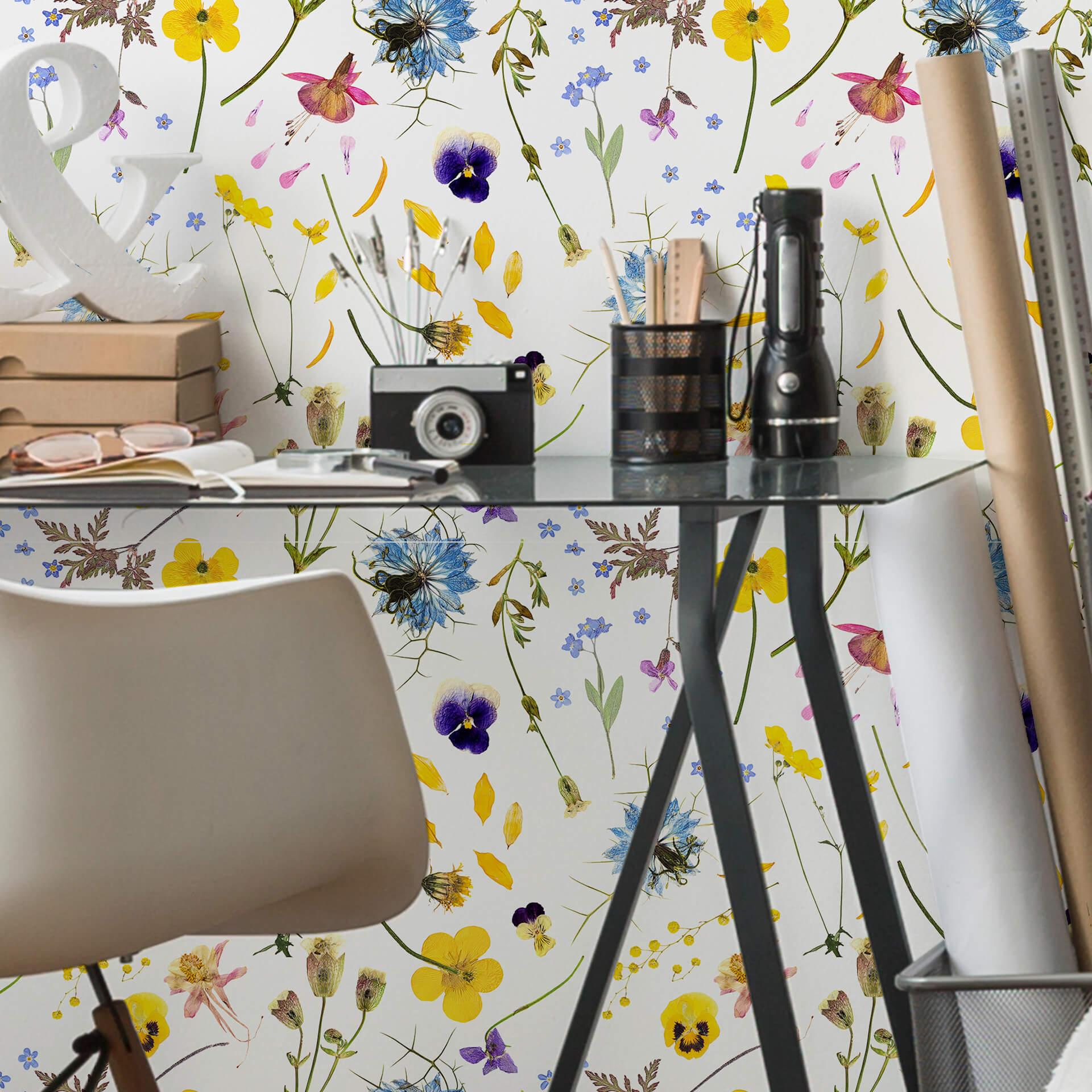Carta da parati a motivi UN Designs - Fiori secchi