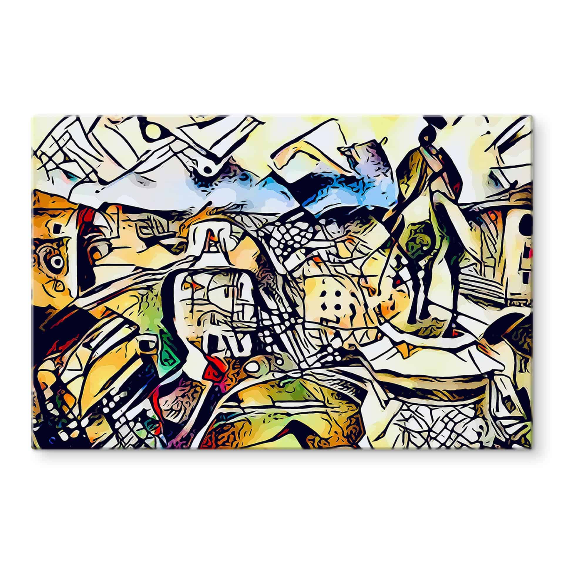 Tableau sur verre Zamart - La rencontre de Kandinsky et de Rome