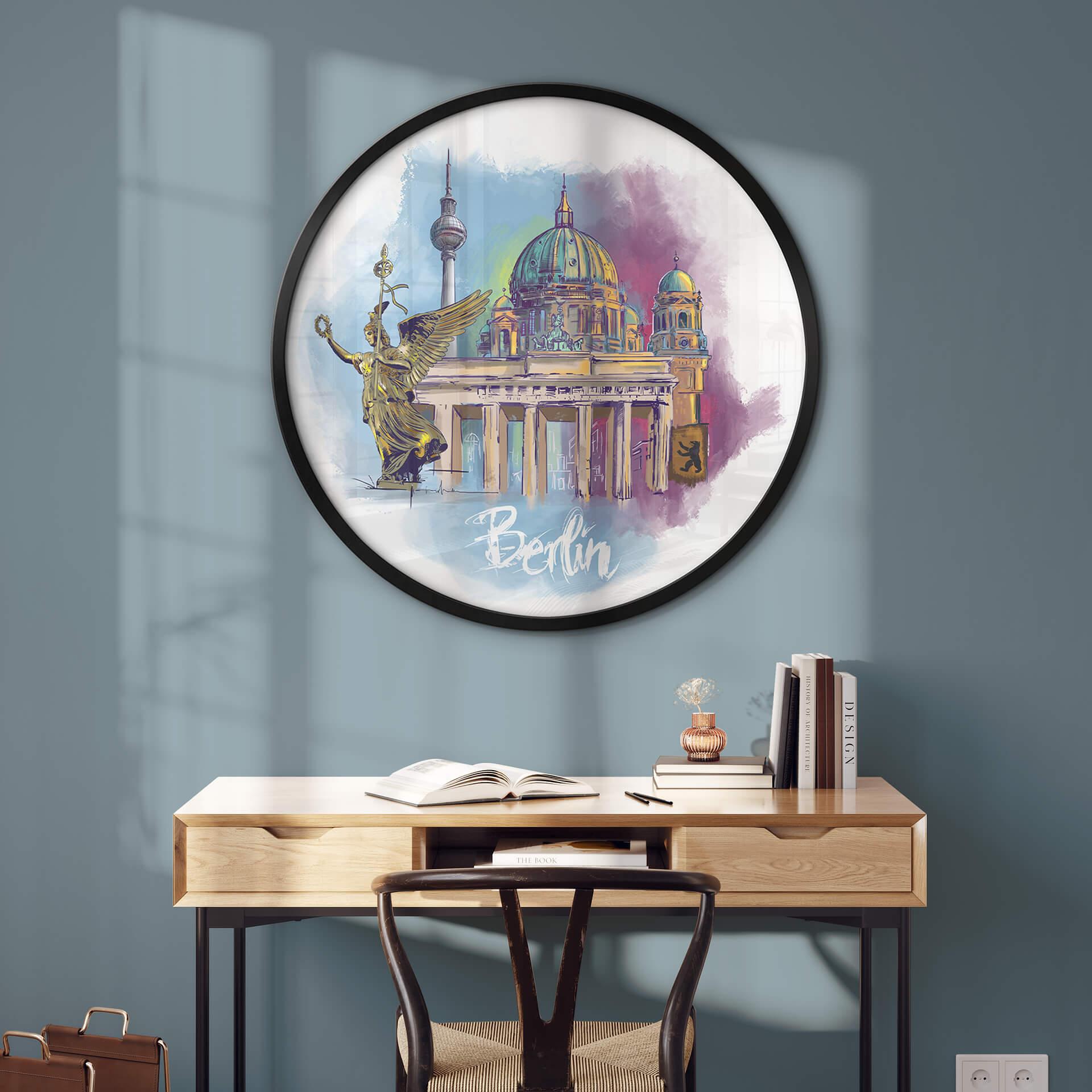 Poster Berlin - Rund - Love your City