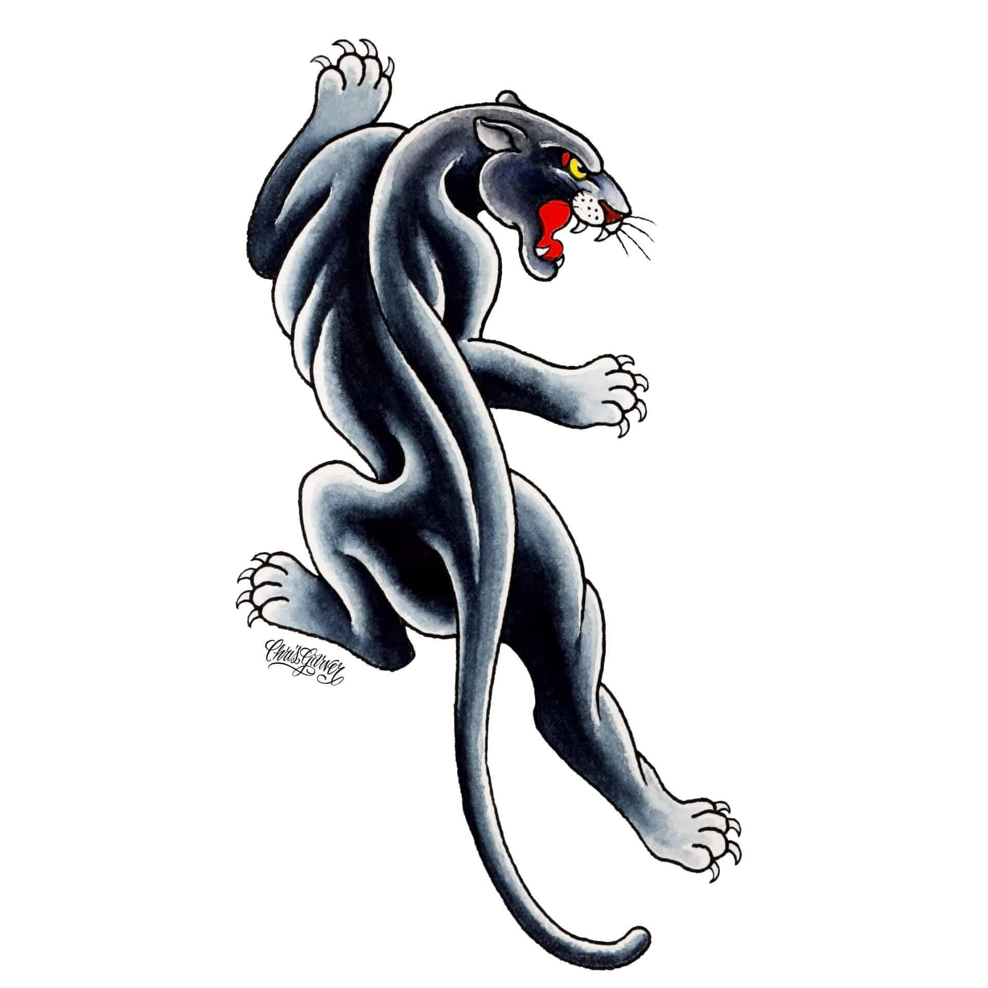 Fensterbild Miami Ink Black Panther