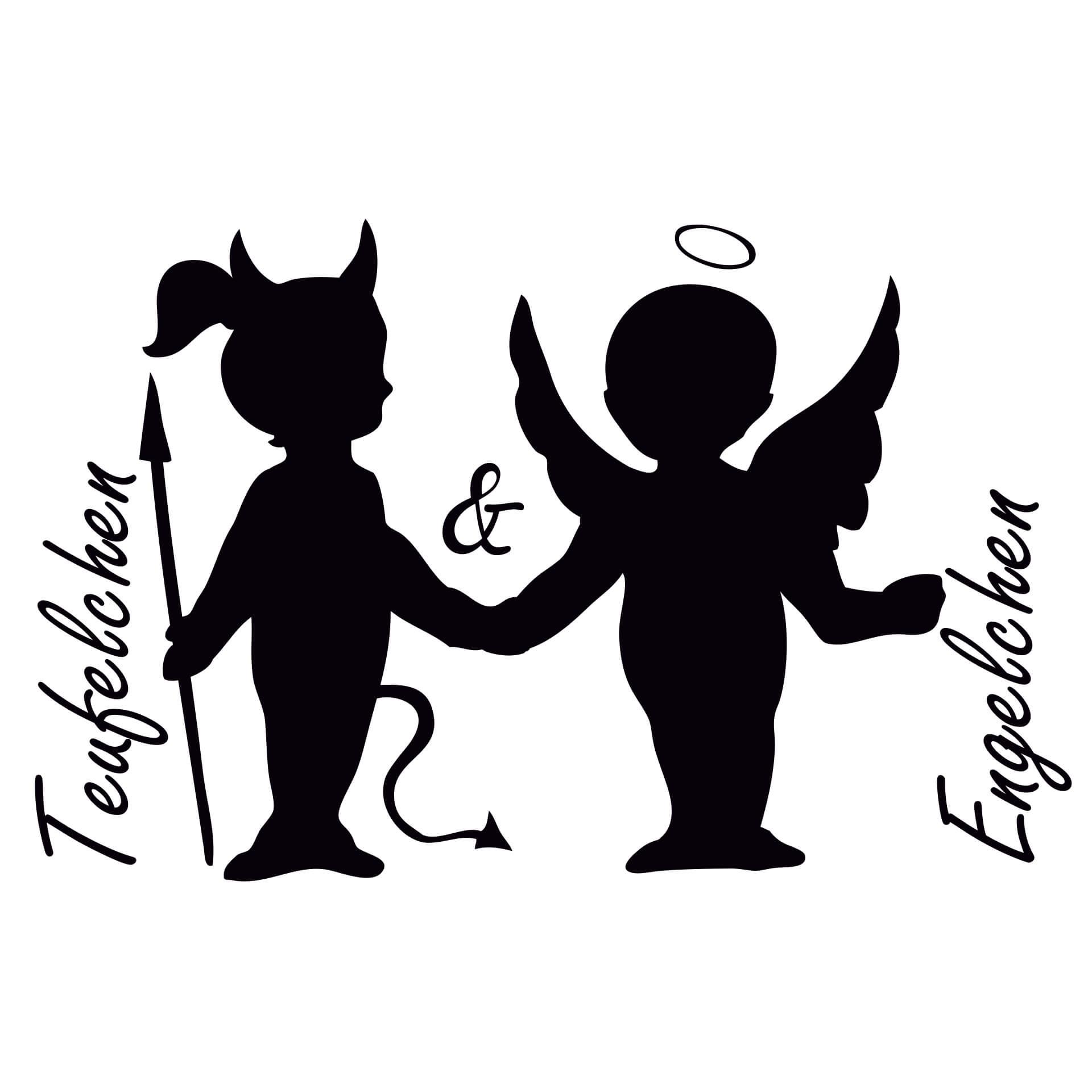 Wandtattoo Engelchen & Teufelchen 4