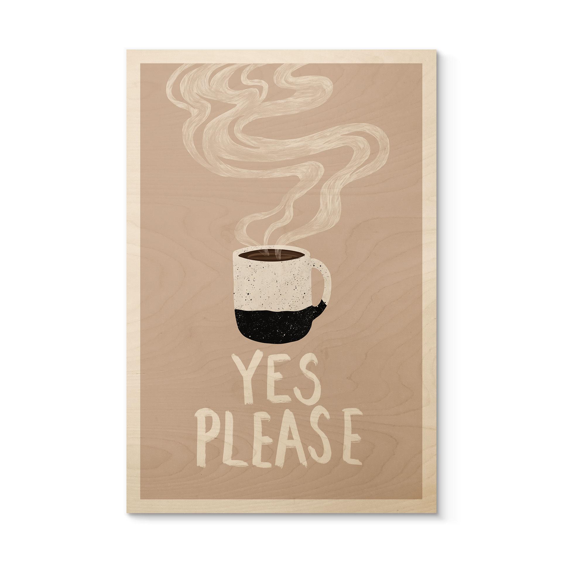 Billede af træ Varm kop kaffe om morgenen - EMELIEmaria