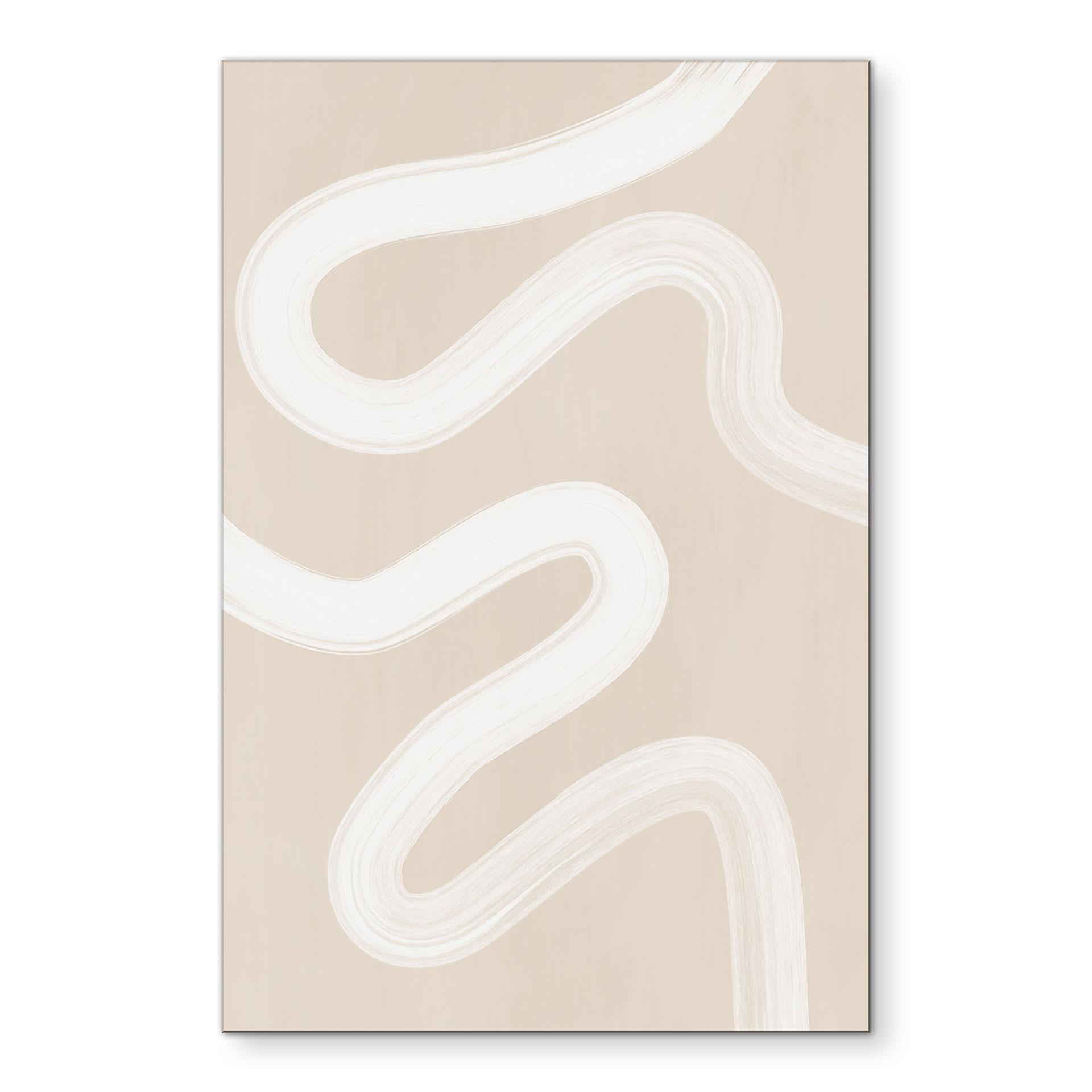 Billede One Line Art - Blid strøm - Ristova – print på aluminium (Alu-Dibond)