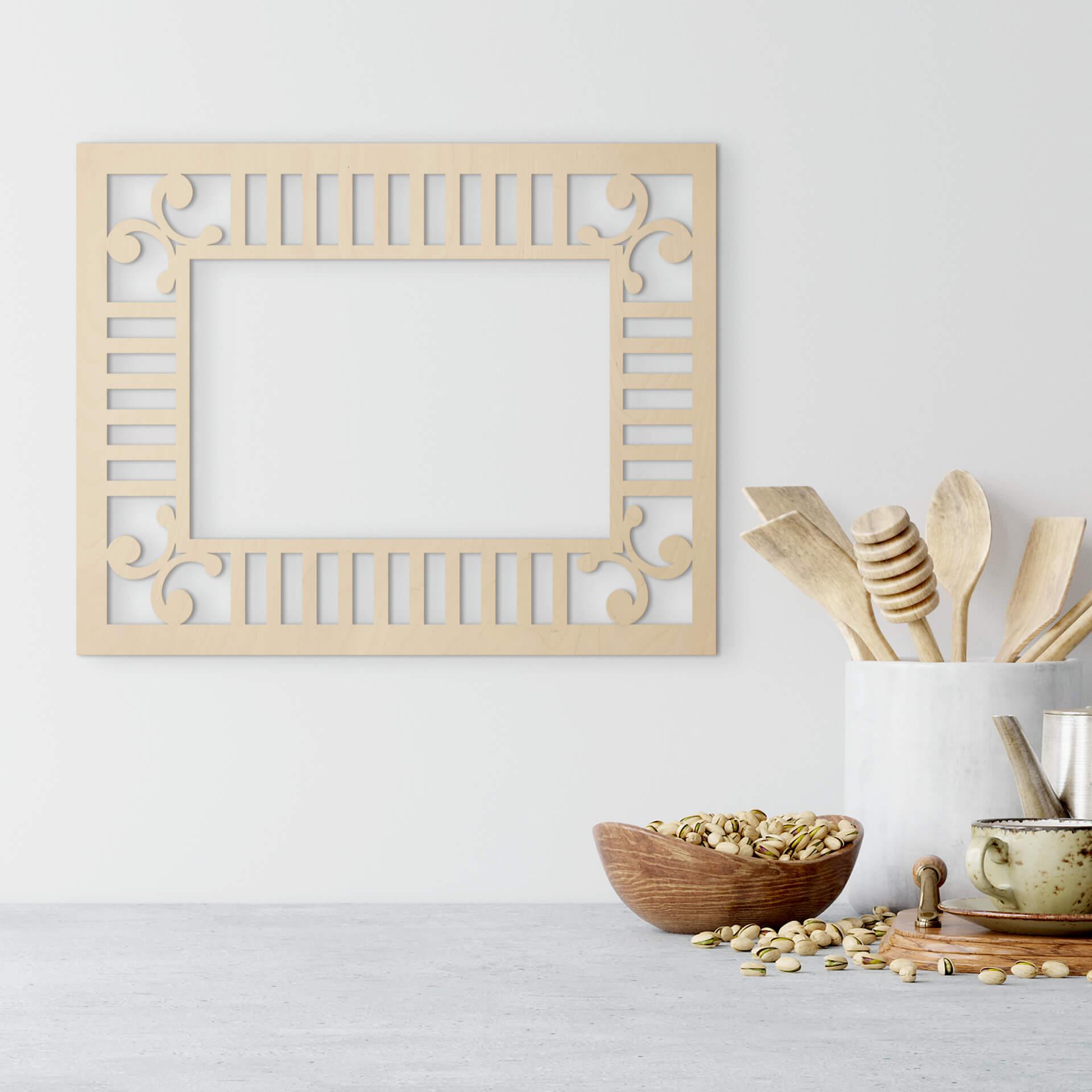 Decoración en madera de álamo - Marco de fotos