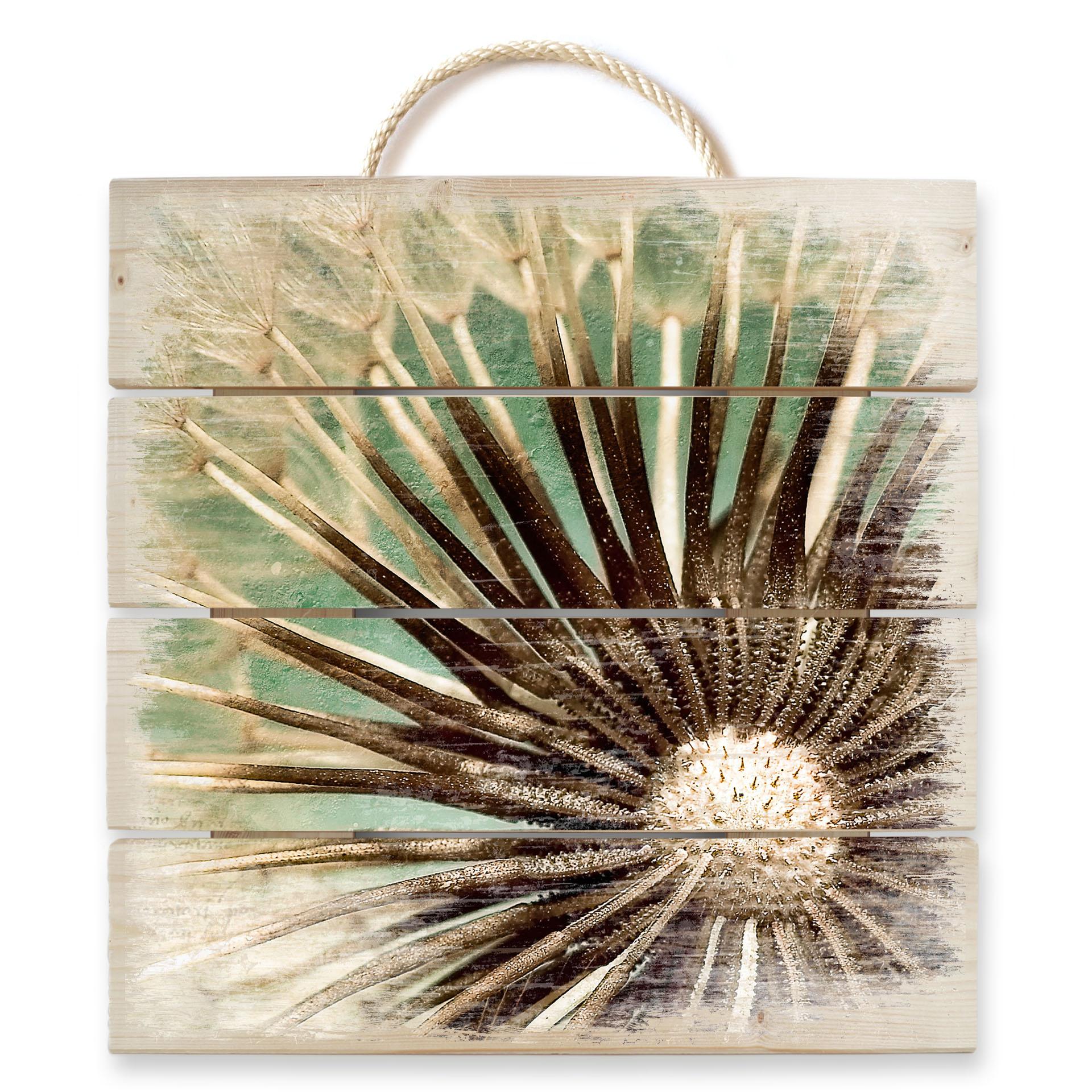 Houten Wanddecoratie Paardebloemen Poezie