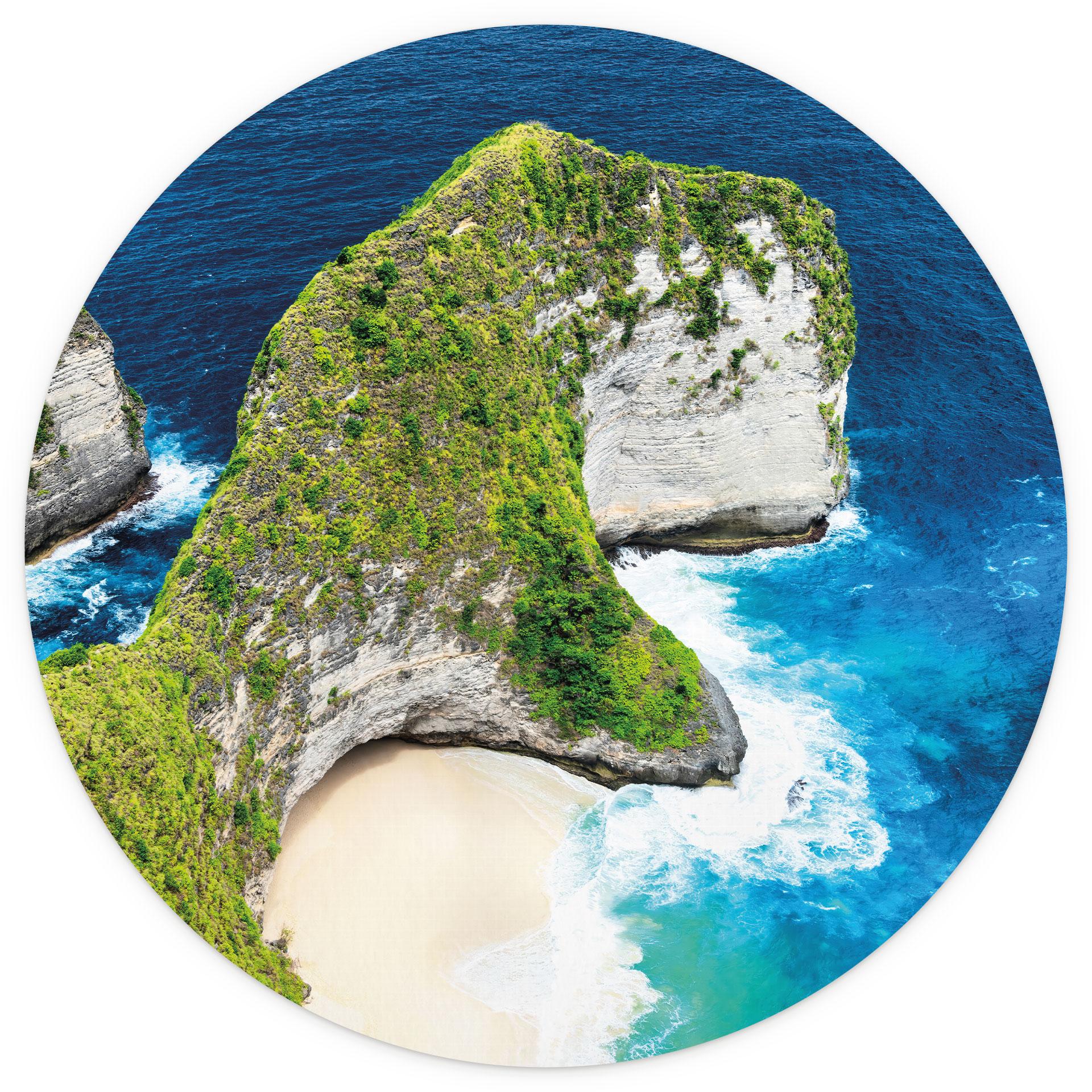 Strand Fotobehang rotskust van Nusa Penida - Hugonnard - Rond - vliesbehang/zelfklevend vliesbehang