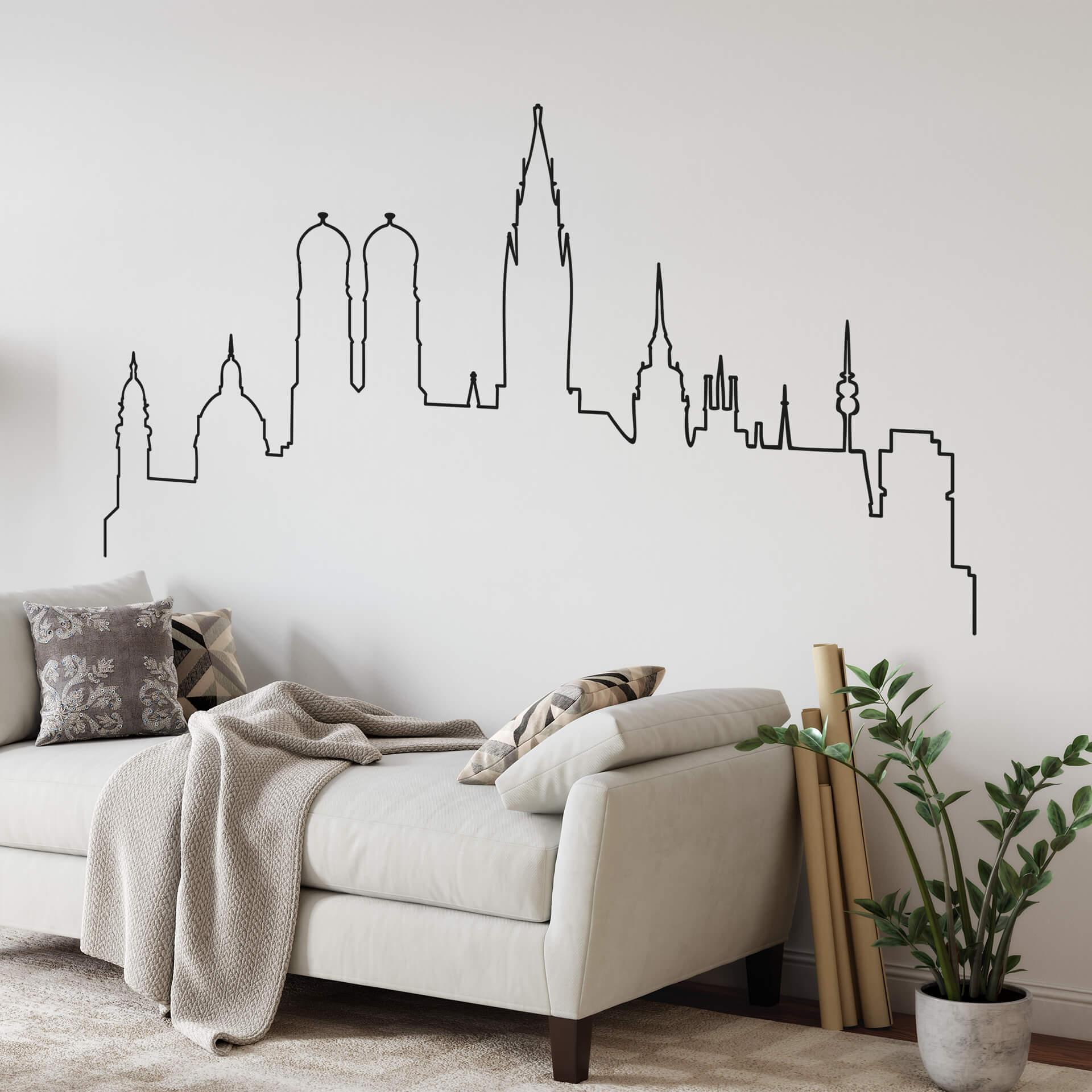 Adesivo murale - Monaco Skyline