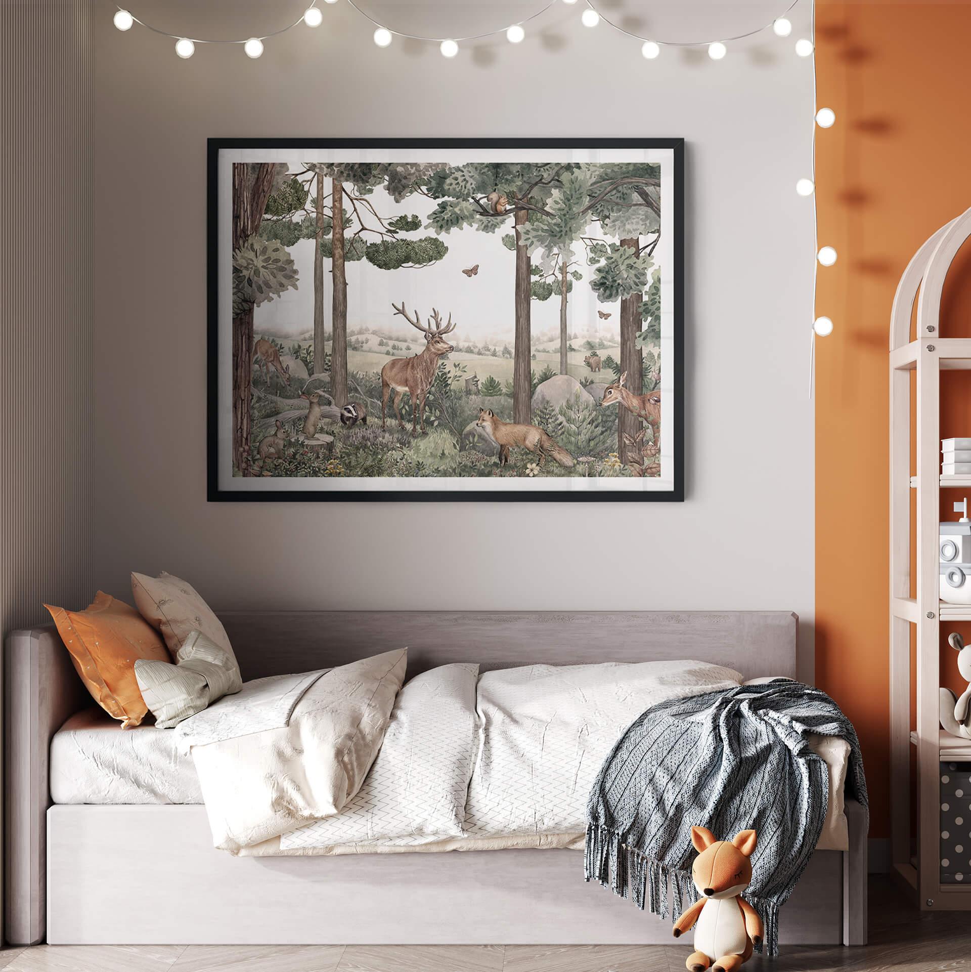 Poster Kikki Belle - Heimische Tiere im Wald
