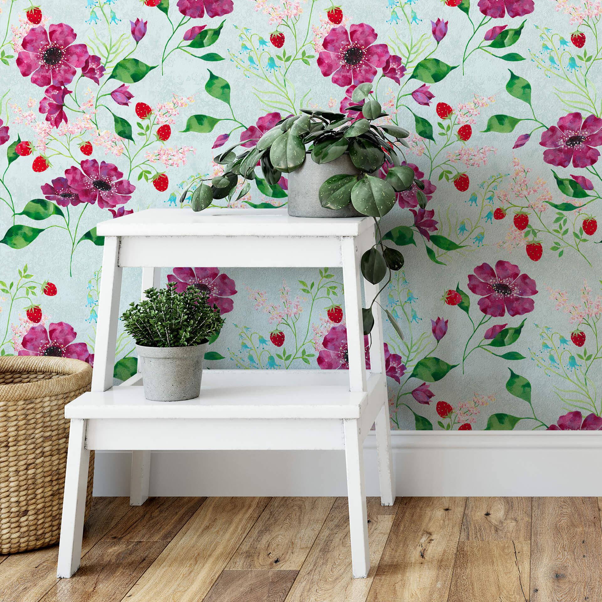 Patroonbehang Blanz - romantische bloesems