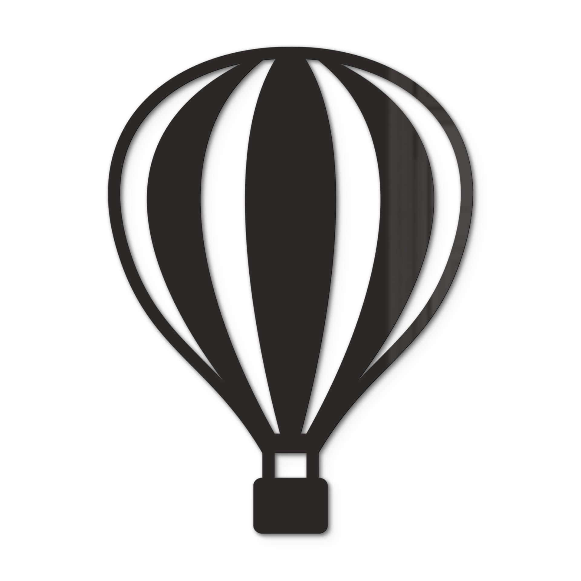 Decoración acrílica globo aerostático con líneas verticales