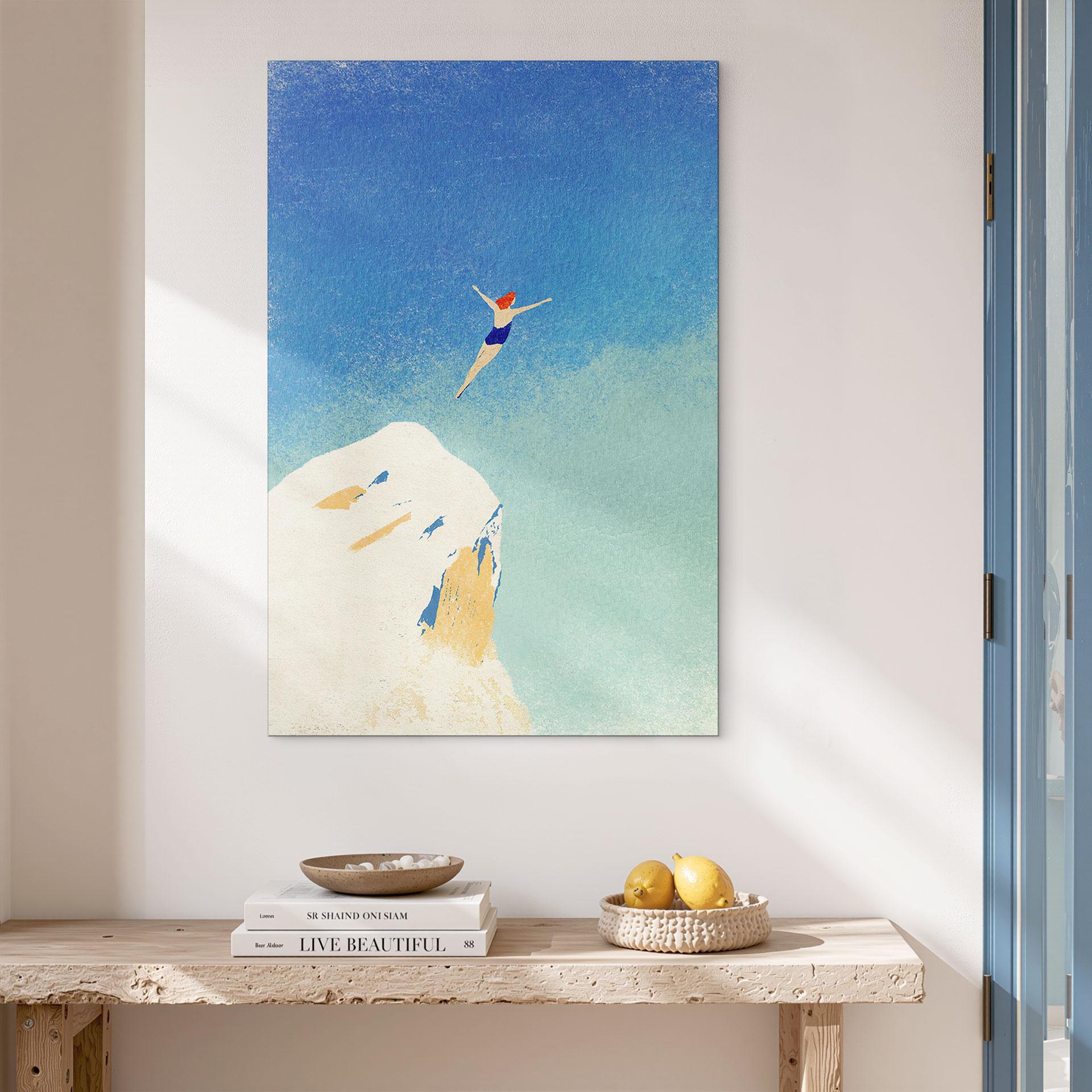 Wanddecoratie Duik in de zee - Rivers - Alu-Dibond