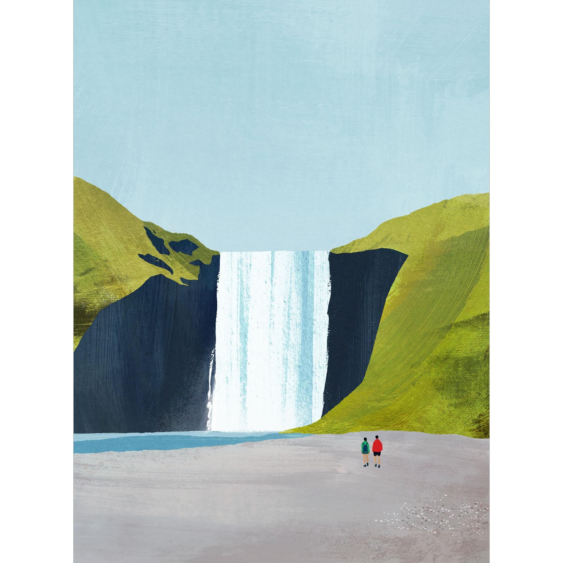 Fotobehang Waterval in de bergen - Rivers