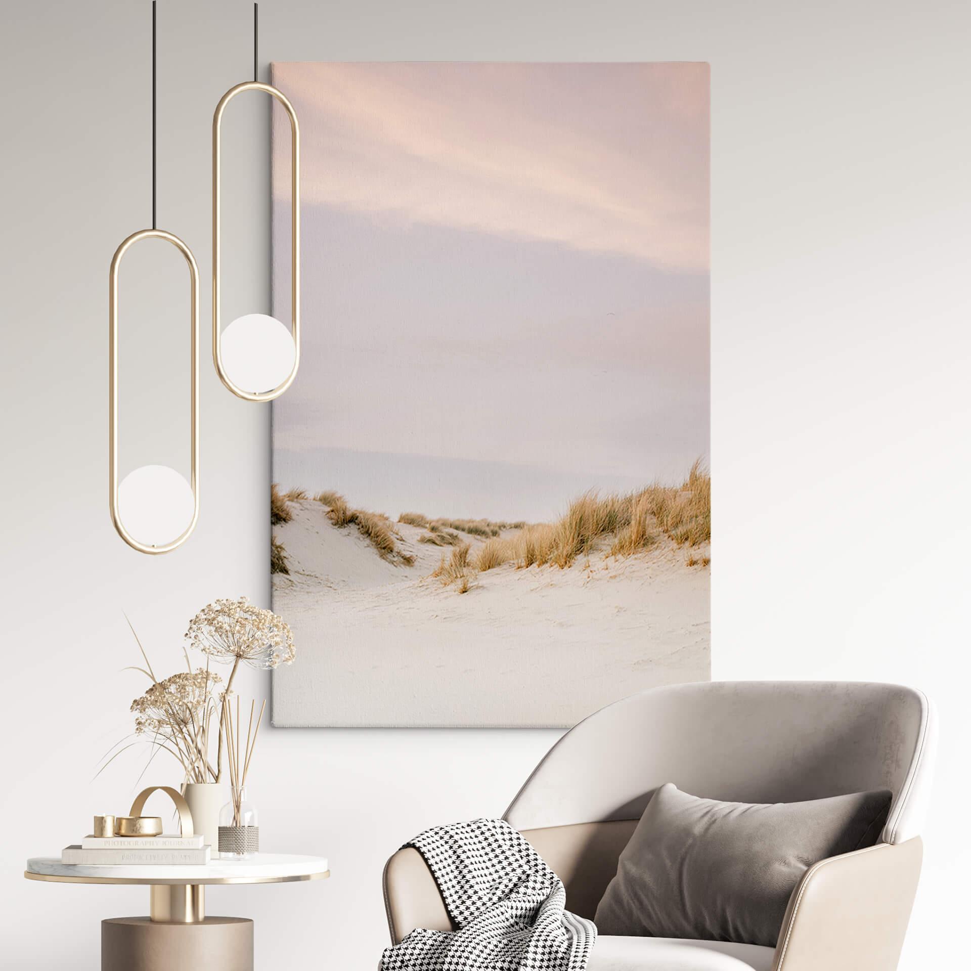 Lienzo Zwart - Paisaje de dunas en Ameland