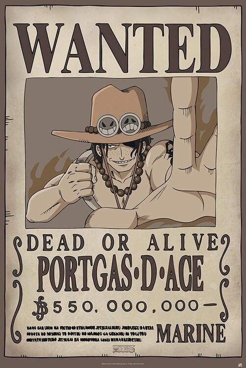 Poster, film poster One Piece - Wanted Ace 61x91,5 cm