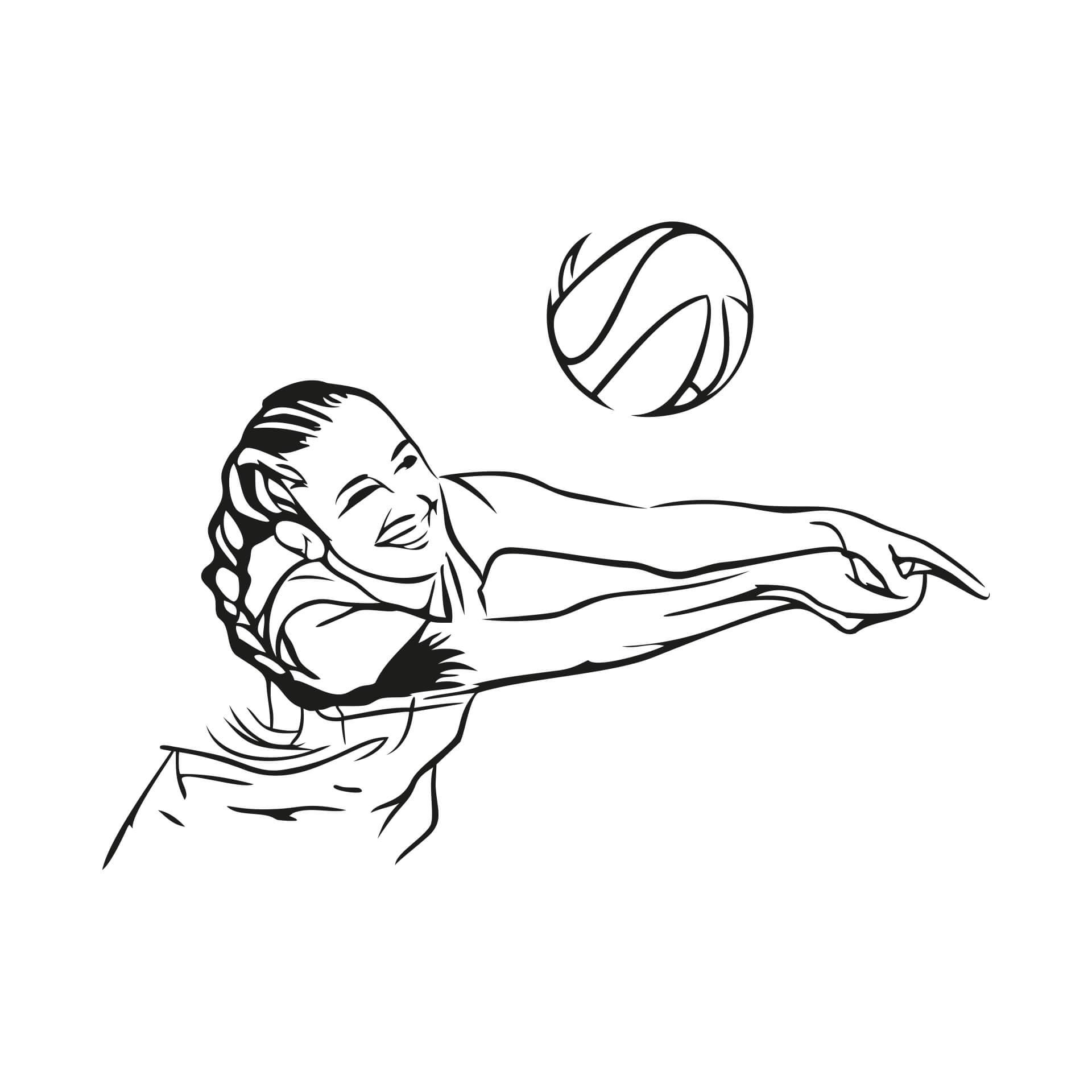 Wandtattoo Volleyball 02