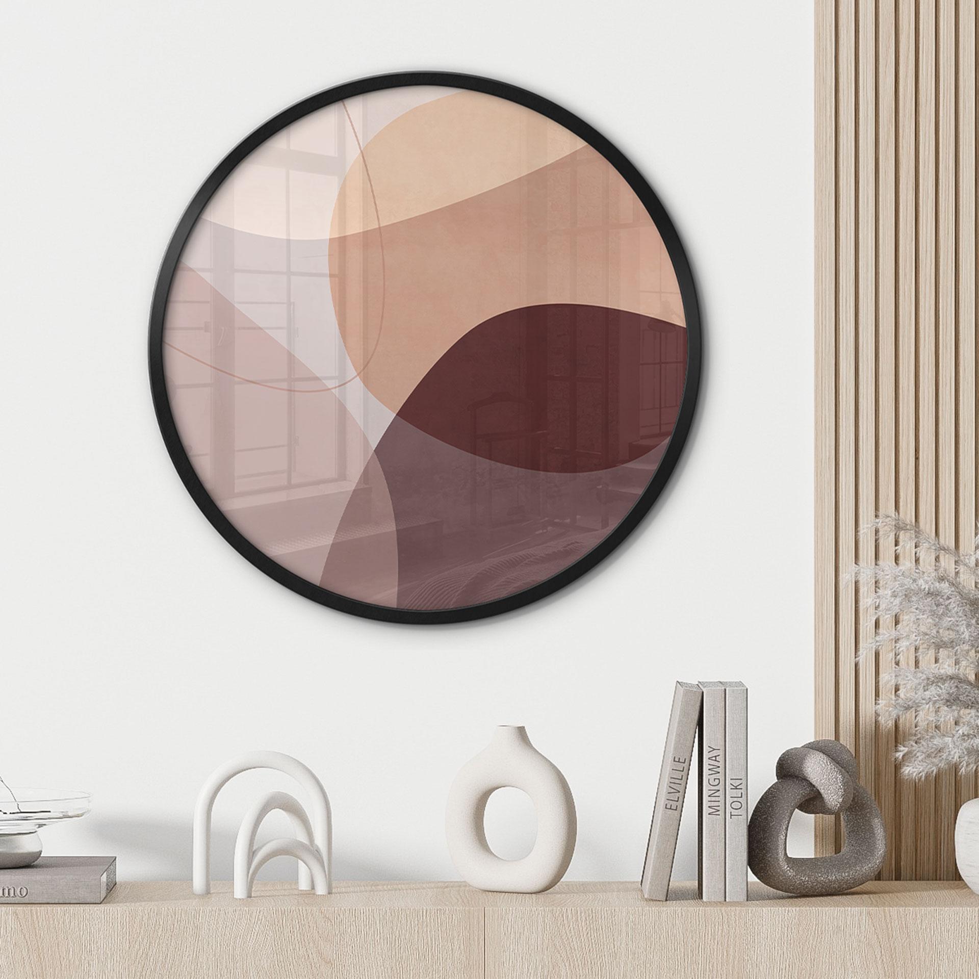 Póster Formas abstractas en cálidos tonos tierra - Böhmer - Redondo