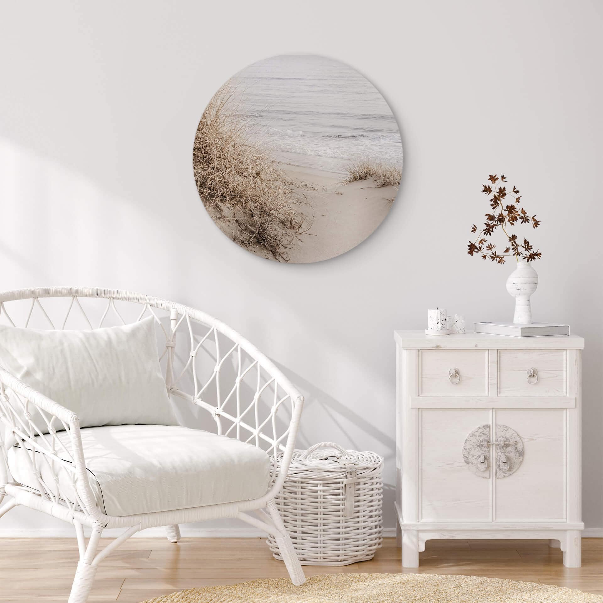 Alu-Dibond 1X Studio - Dünen am Strand - Rund
